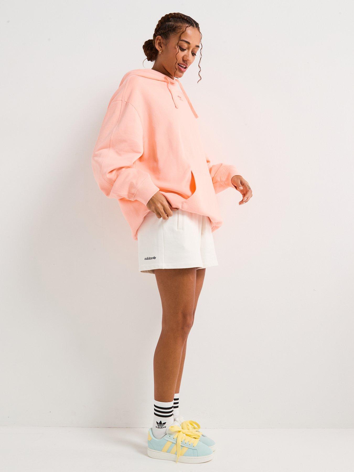  image of adidas-originals-womens-essentials-french-terry-hoodie-pink