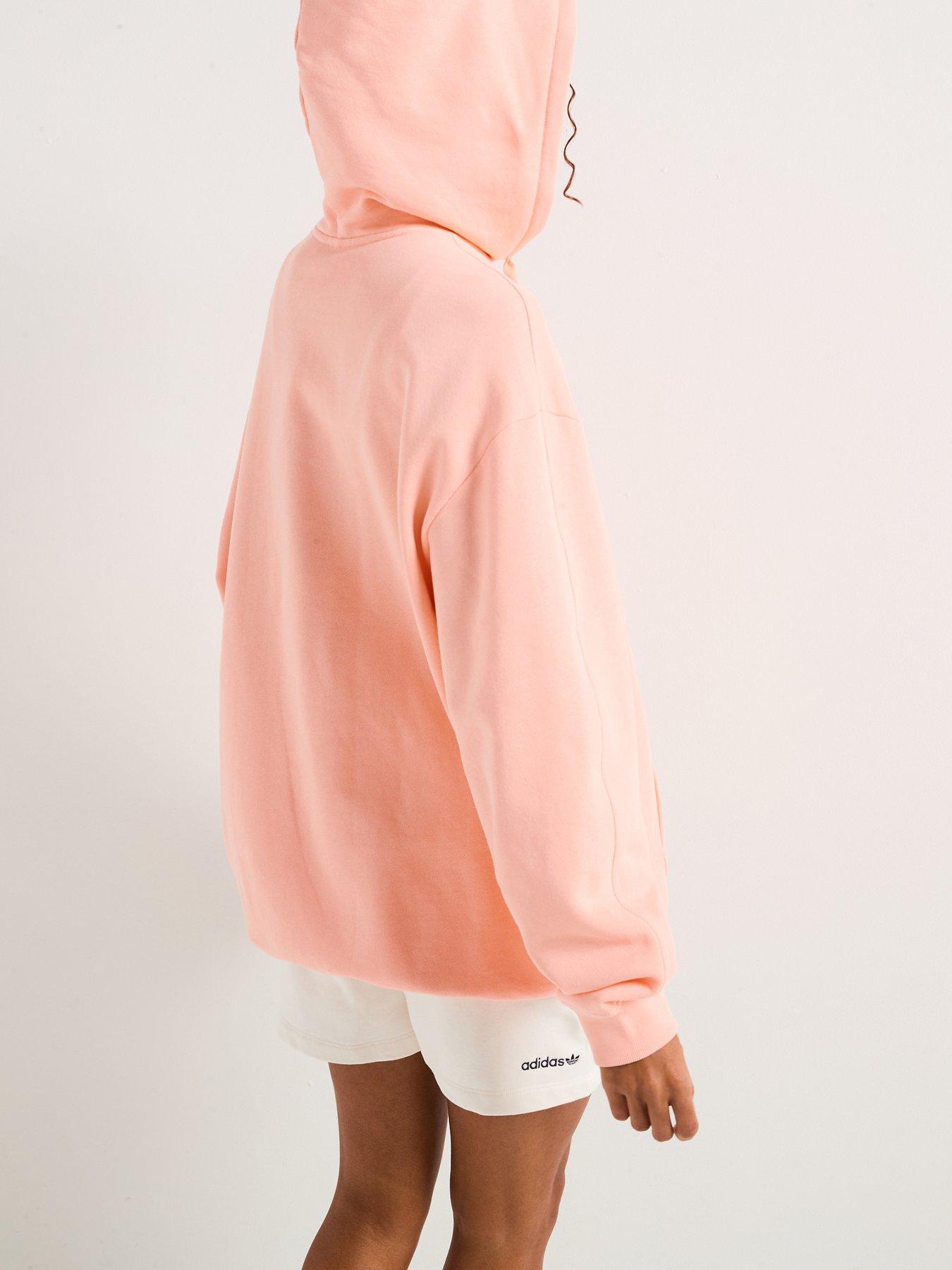  image of adidas-originals-womens-essentials-french-terry-hoodie-pink