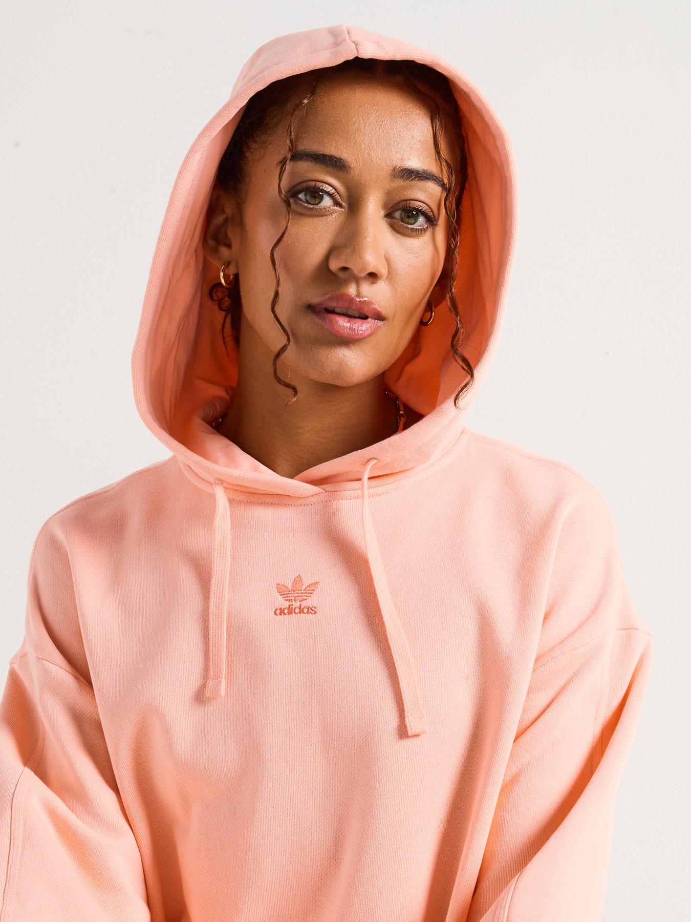  image of adidas-originals-womens-essentials-french-terry-hoodie-pink