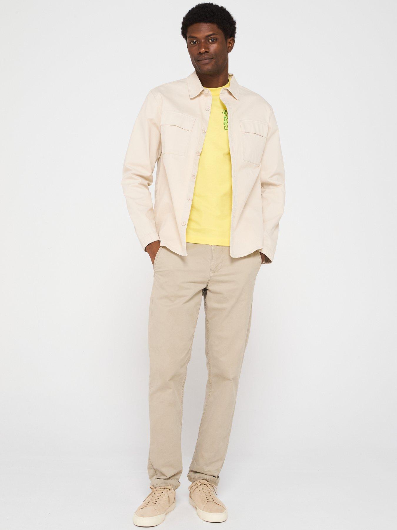  image of lacoste-classic-fit-back-print-t-shirt-yellow