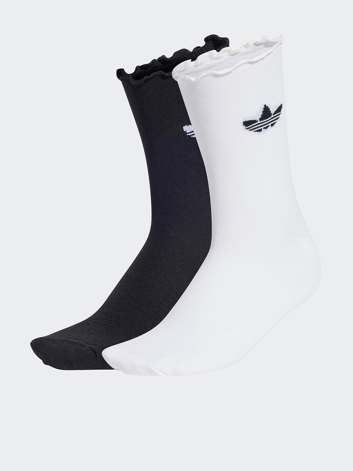 adidas Originals Womens Ruffle Socks 2 Pairs - White