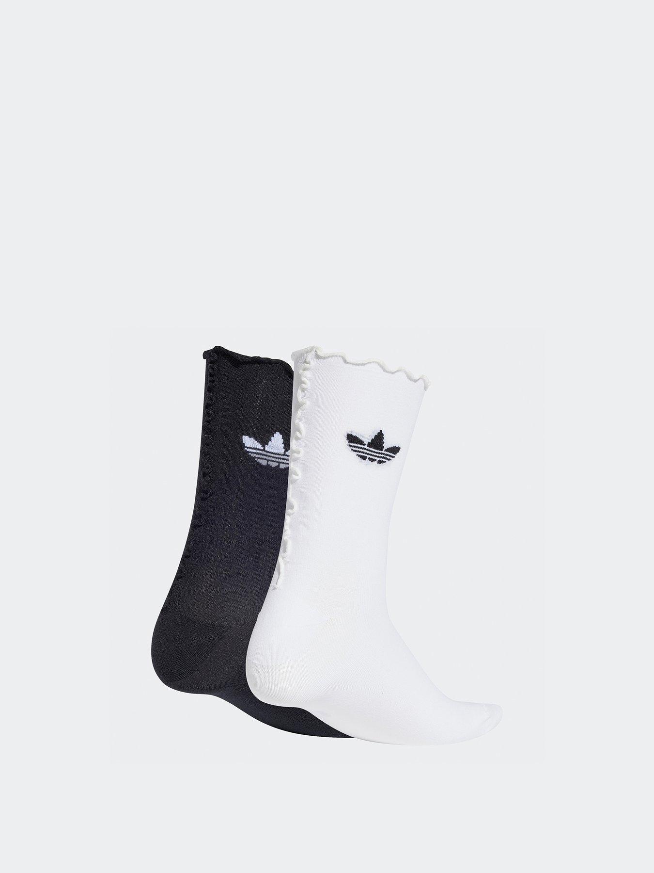  image of adidas-originals-womens-ruffle-socks-2-pairs-white