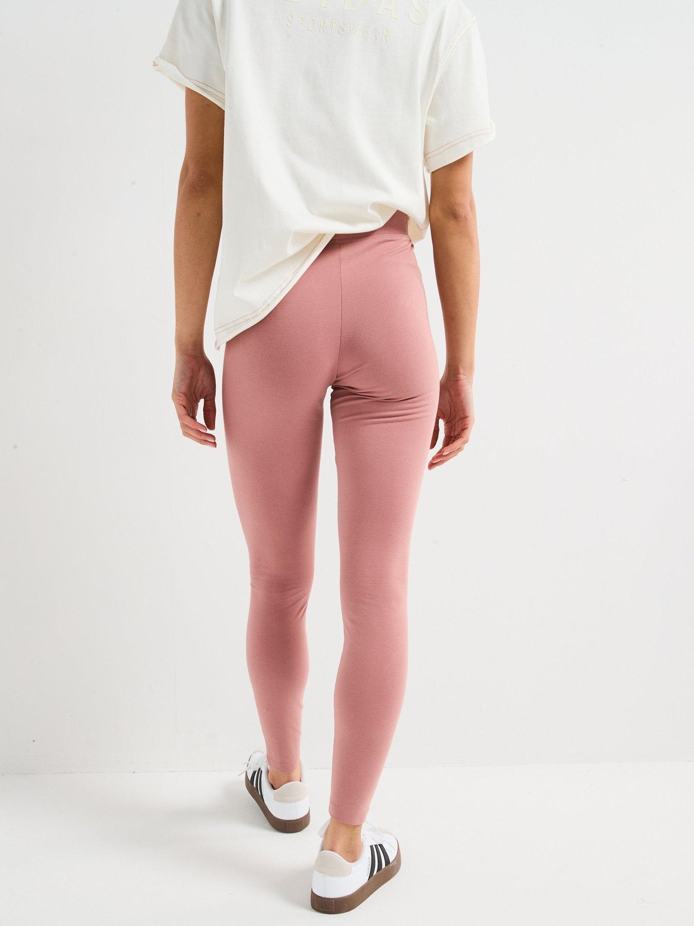  image of adidas-sportswear-womens-essentials-linear-cotton-leggings-red
