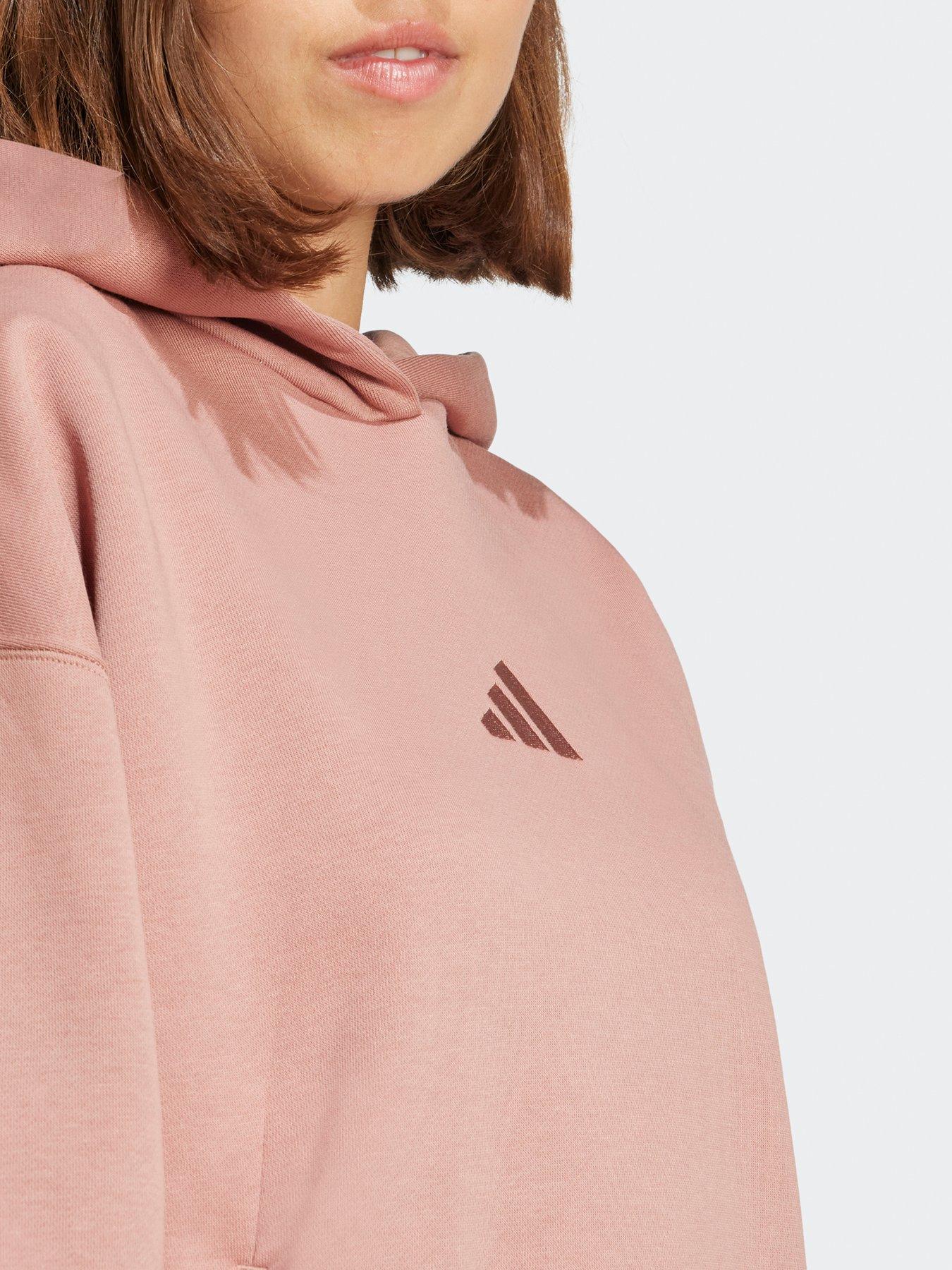 image of adidas-sportswear-womens-all-szn-fleece-hoodie-warm-clay