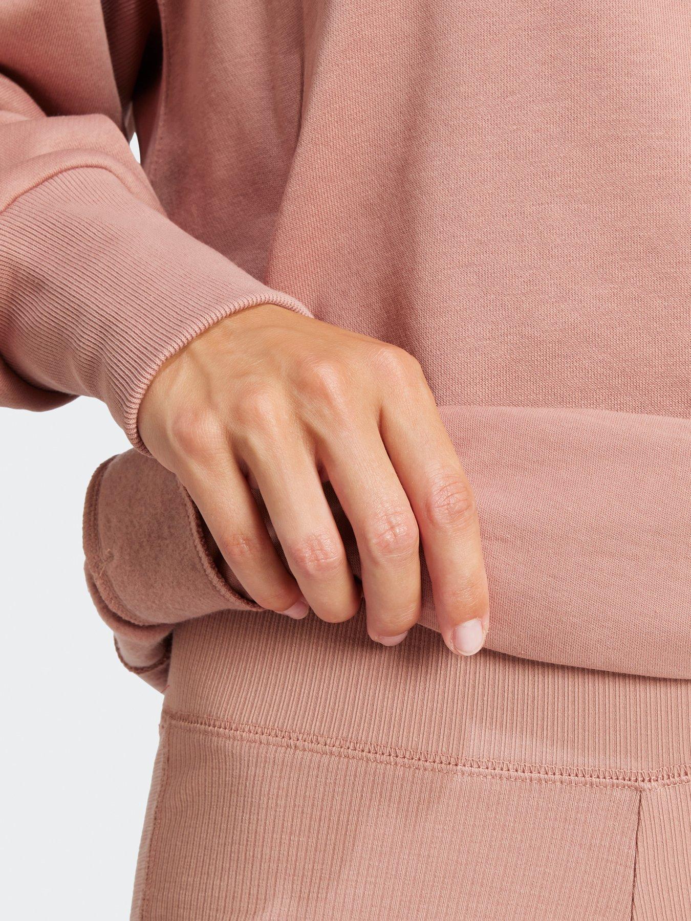  image of adidas-sportswear-womens-all-szn-fleece-hoodie-warm-clay