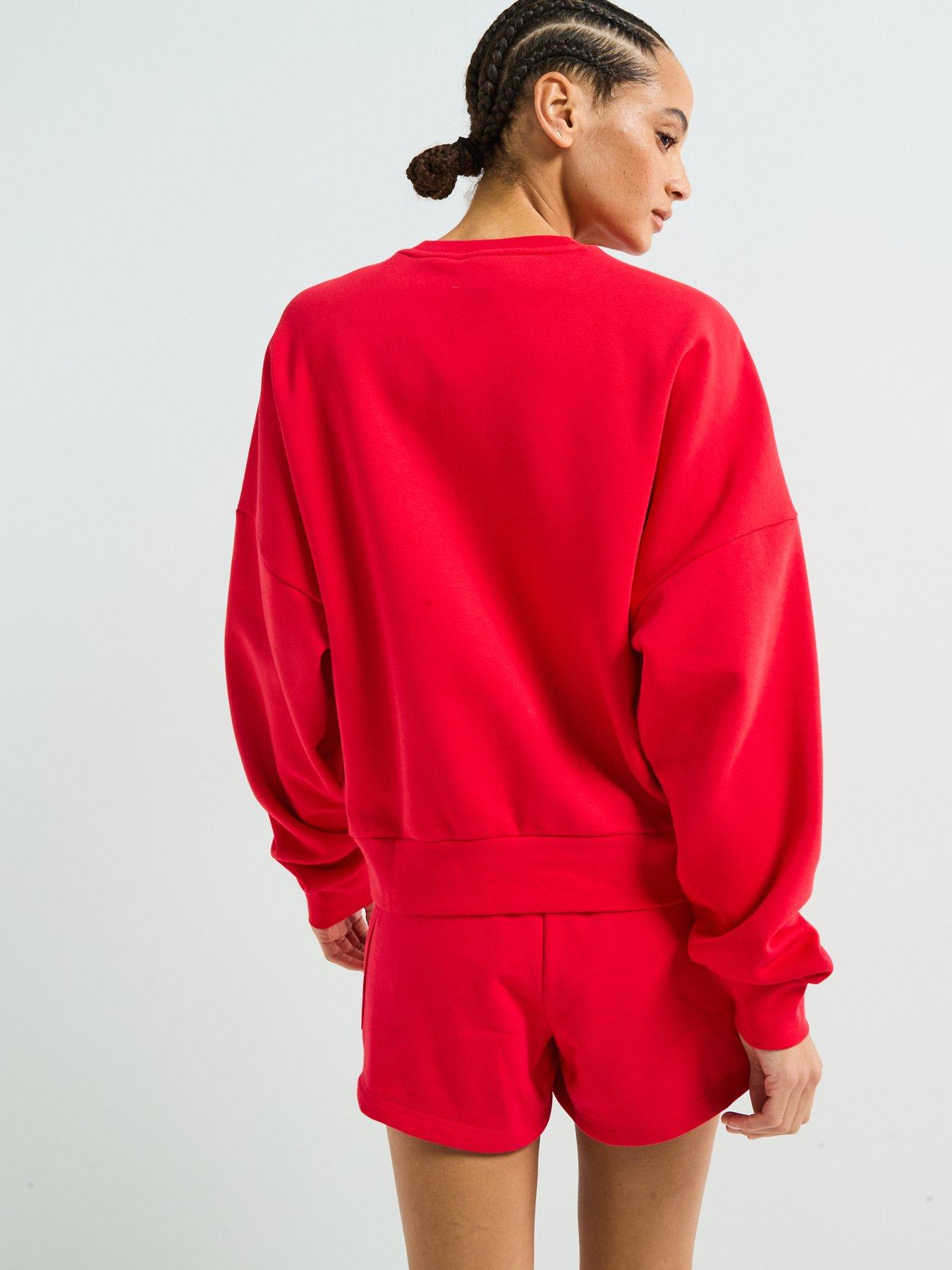 image of adidas-sportswear-womens-essentials-feelcozy-sweatshirt-red