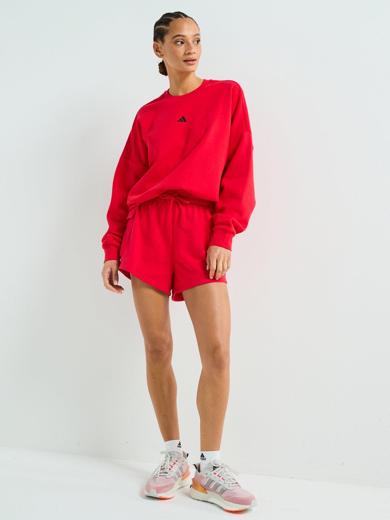 image of adidas-sportswear-womens-essentials-feelcozy-sweatshirt-red