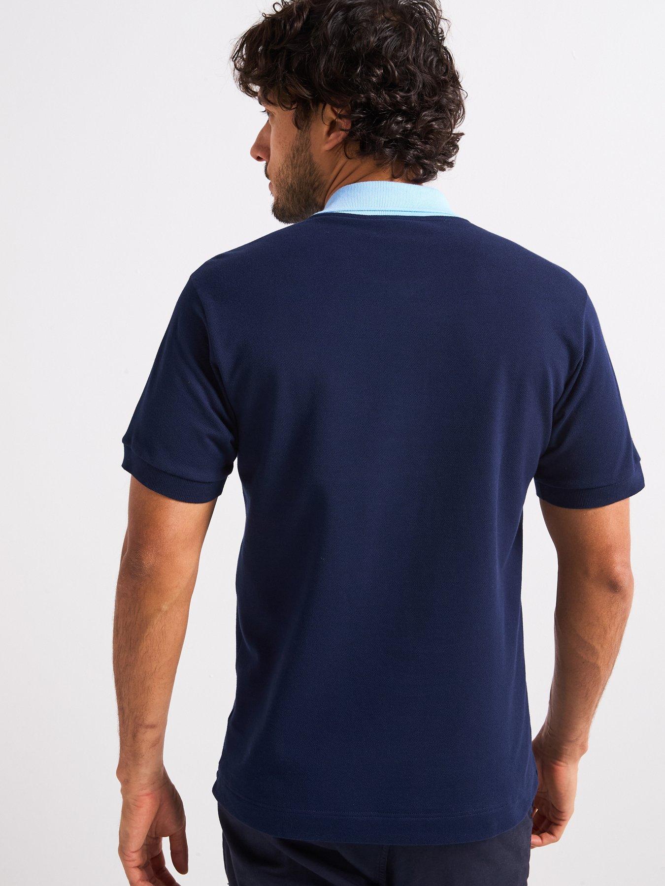  image of lacoste-l1212-classic-fit-contrast-collar-piqueacute-polo-shirt-navy