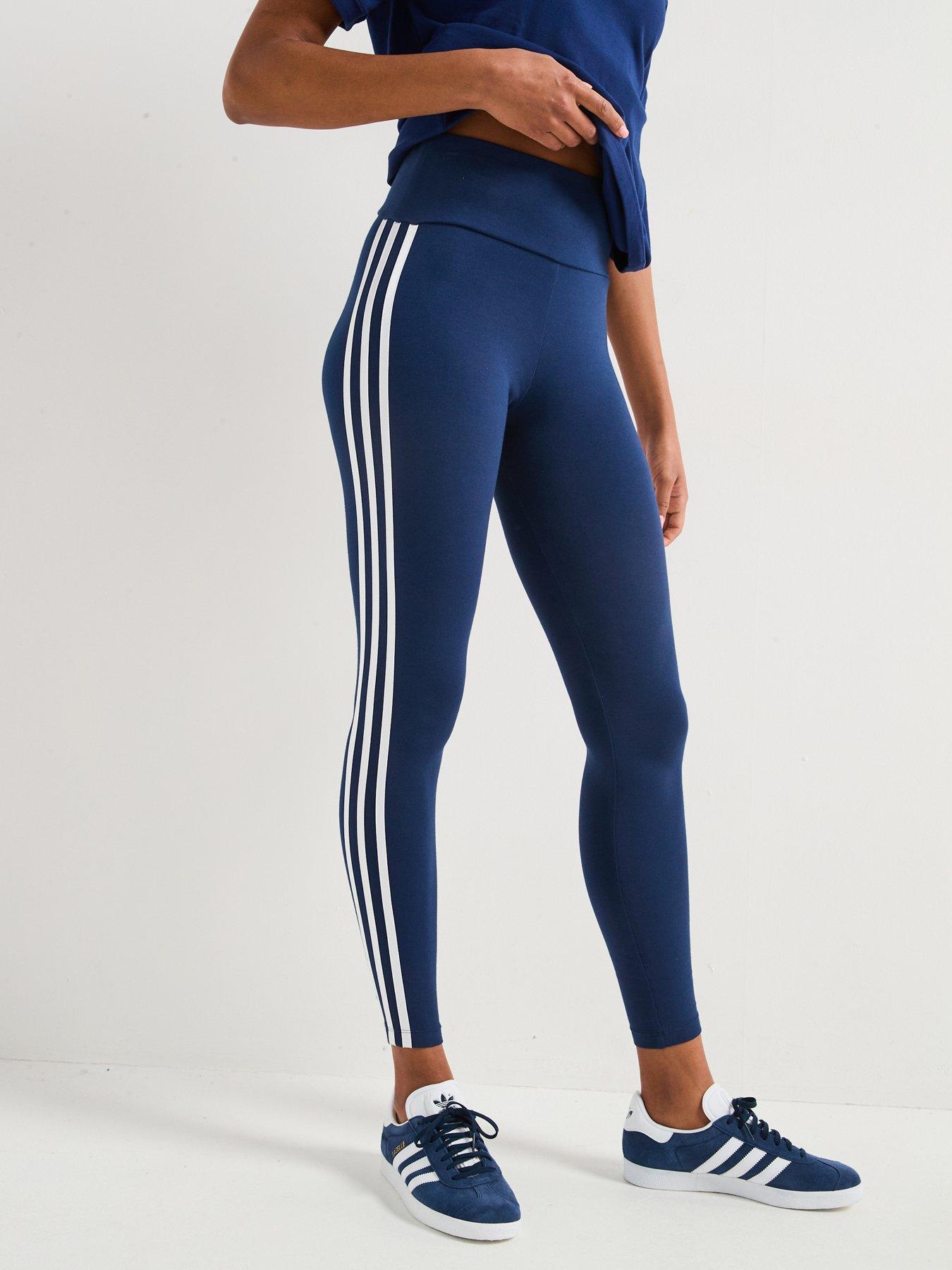 adidas Originals Womens 3-stripes Leggings Blue Littlewoods