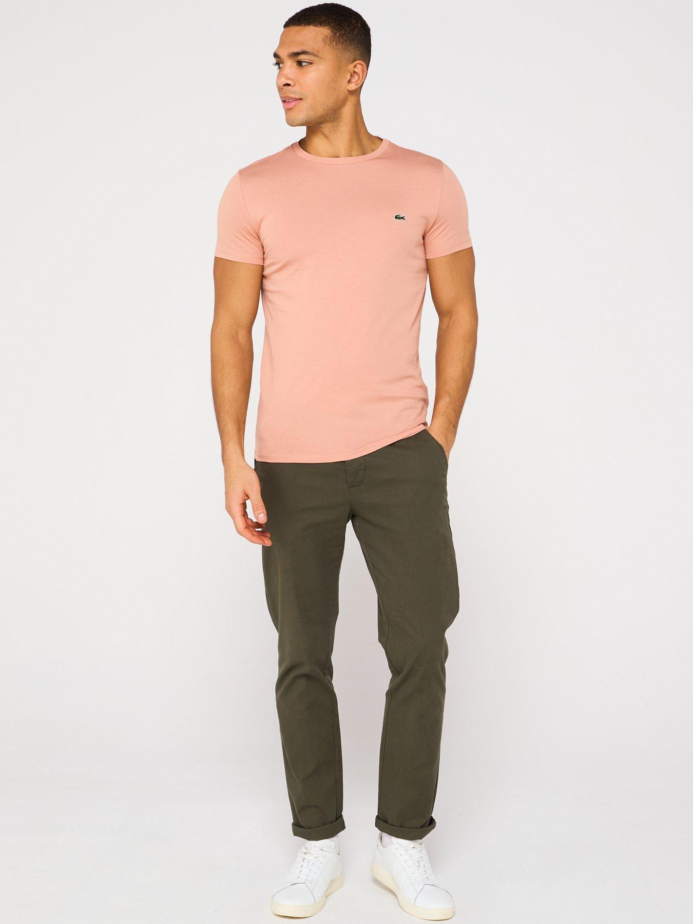  image of lacoste-regular-fit-lightweight-cotton-pima-jersey-t-shirt-light-brown