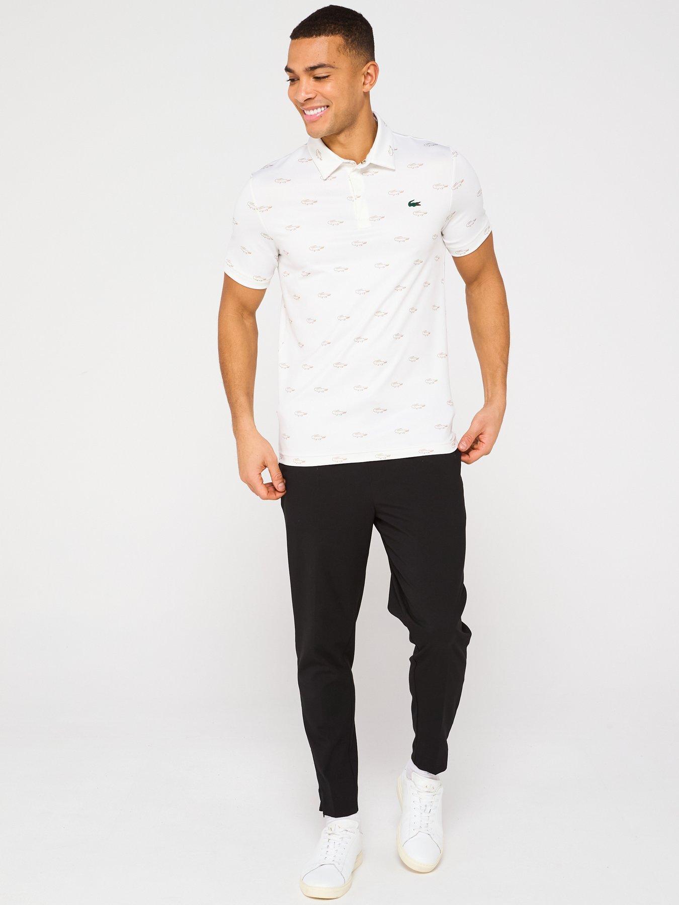  image of lacoste-regular-fit-croc-print-golf-polo-shirt-cream