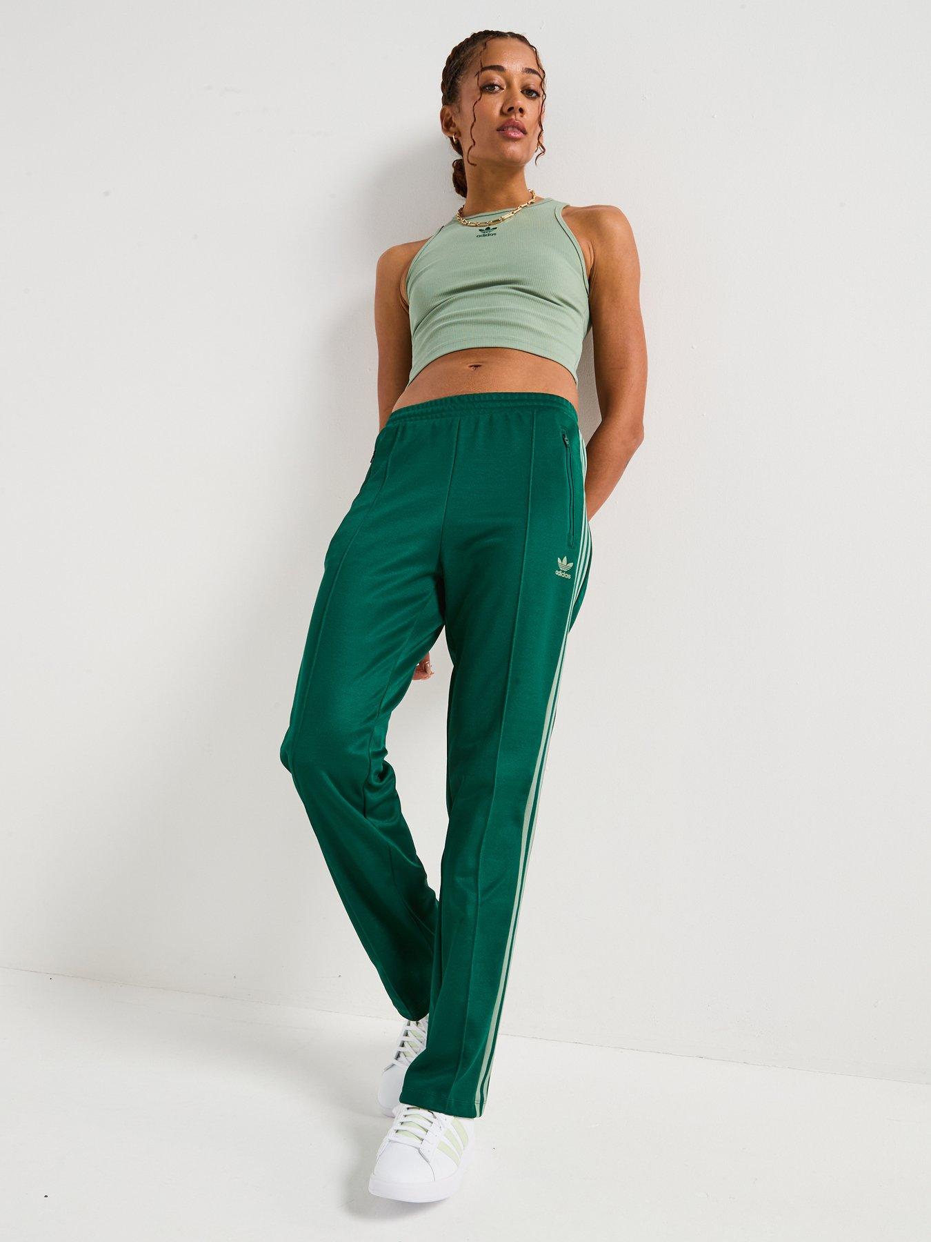  image of adidas-originals-womens-beckenbauer-track-pants-green
