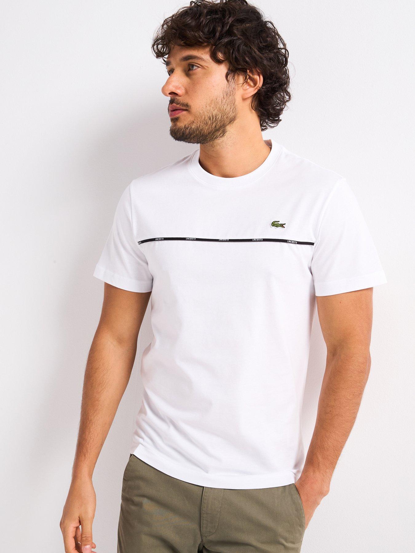  image of lacoste-regular-fit-trim-jersey-t-shirt-white