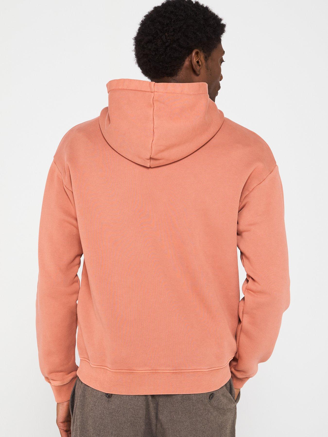  image of lacoste-loose-fit-washed-hoodie-brown