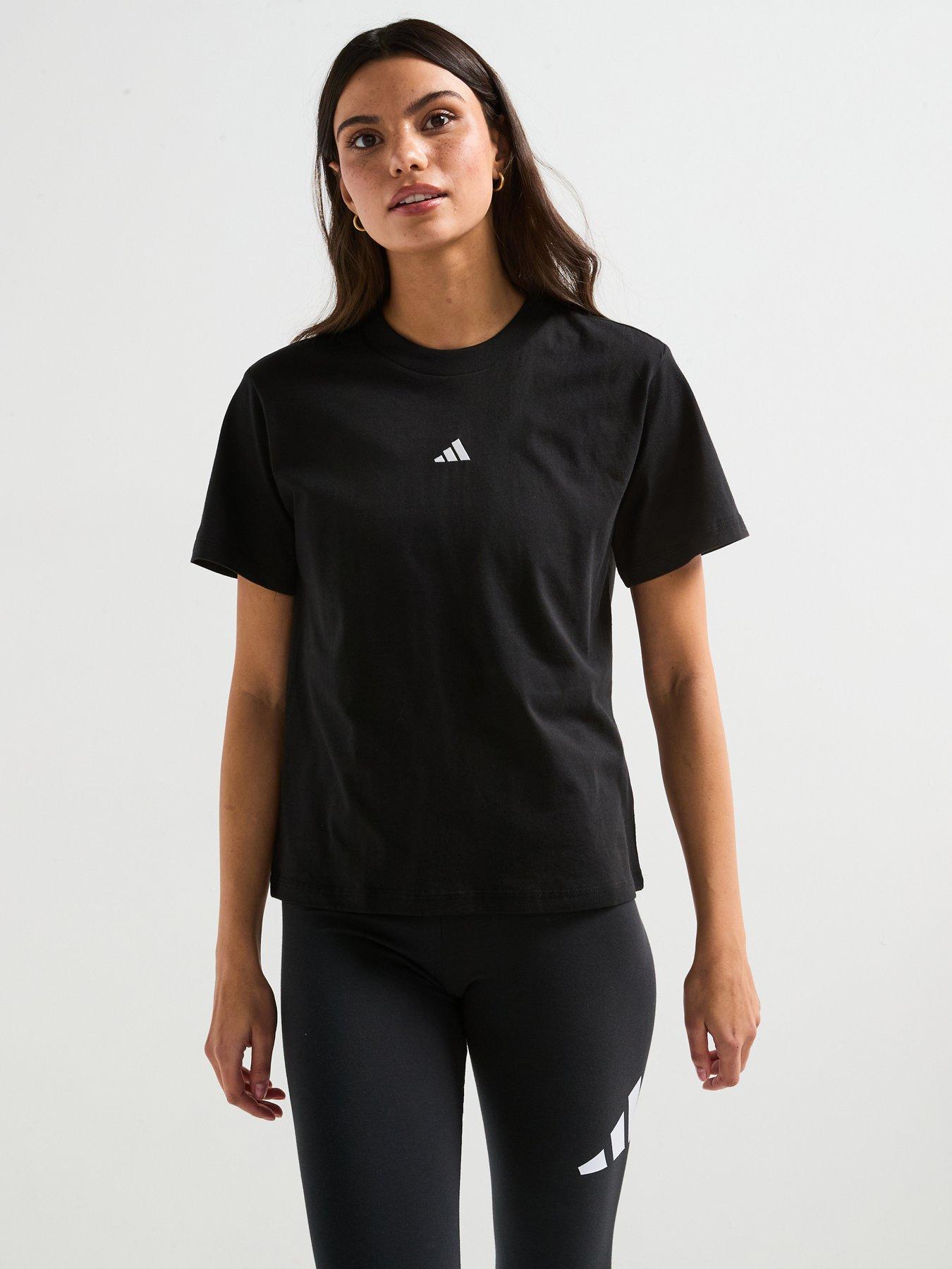  image of adidas-sportswear-womens-essentials-cotton-t-shirt-black