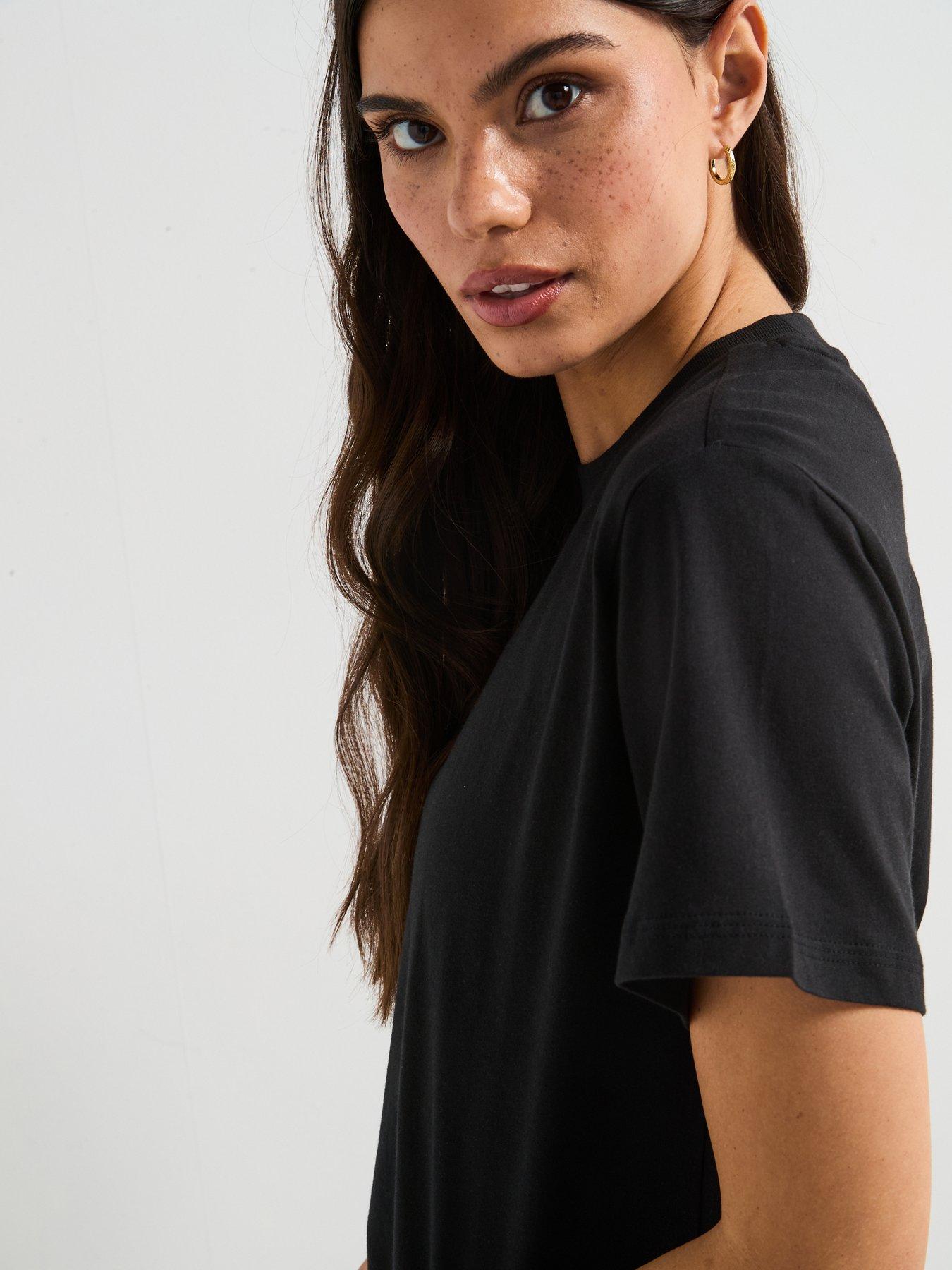  image of adidas-sportswear-womens-essentials-cotton-t-shirt-black