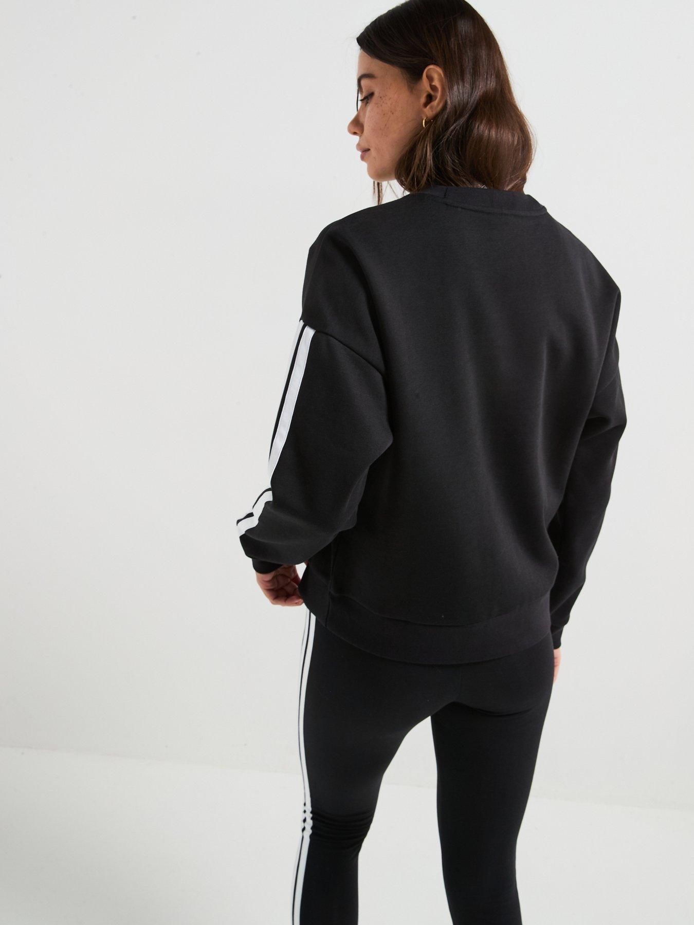 Image 2 of 6 of adidas Sportswear Women's Essentials 3-Stripes Fleece Sweatshirt - Black