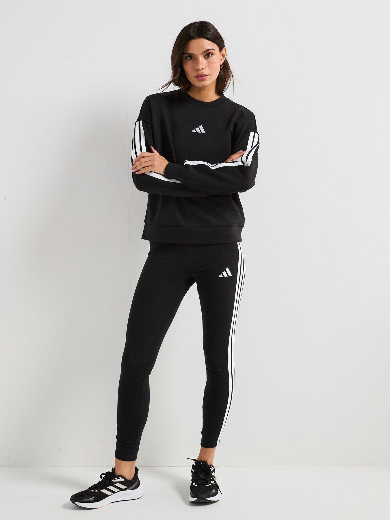 Image 3 of 6 of adidas Sportswear Women's Essentials 3-Stripes Fleece Sweatshirt - Black