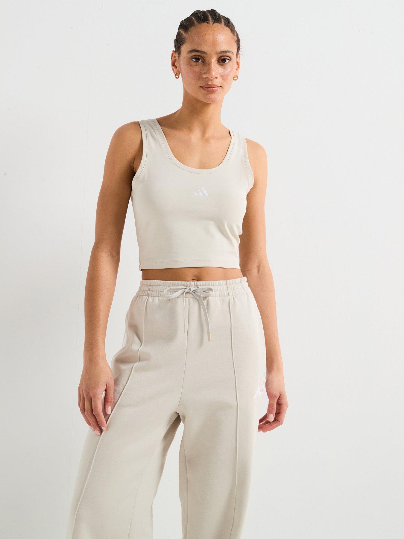 undefined Women's Essentials Cotton Tank Top - Wonder Alumina/White