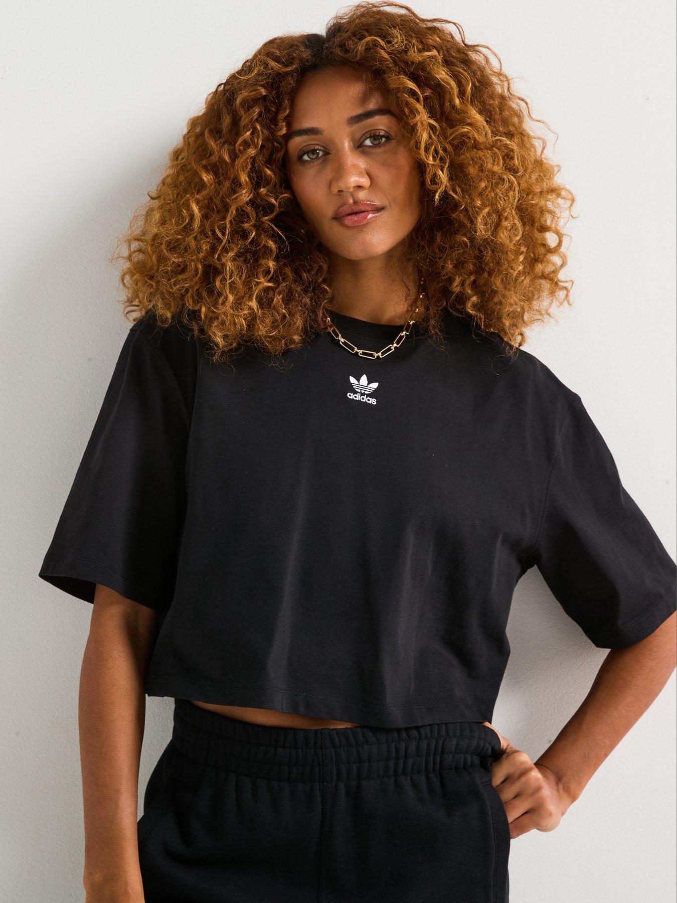  image of adidas-originals-womens-essentials-crop-t-shirt-black