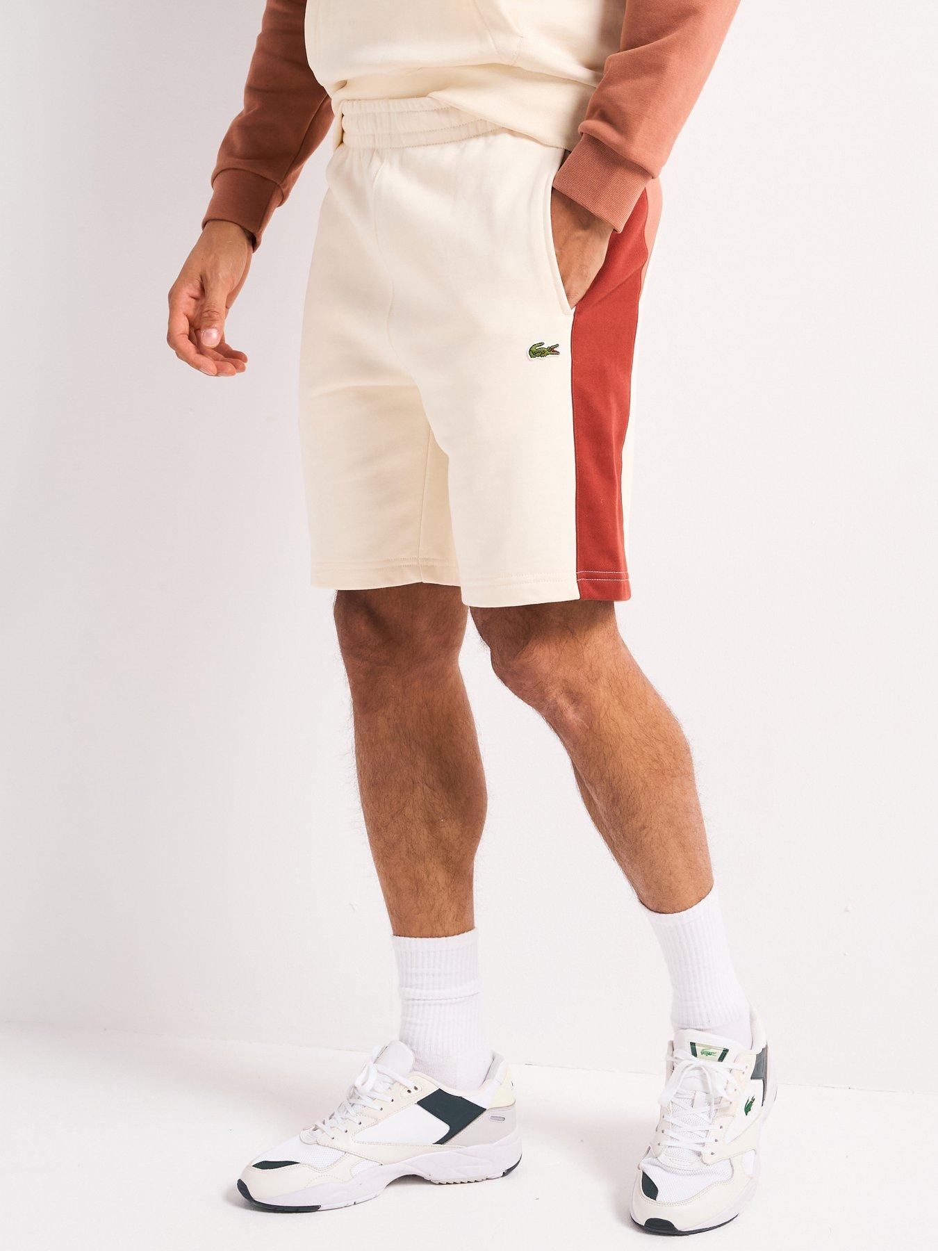 lacoste-regular-fit-colourblock-sweat-shorts-cream