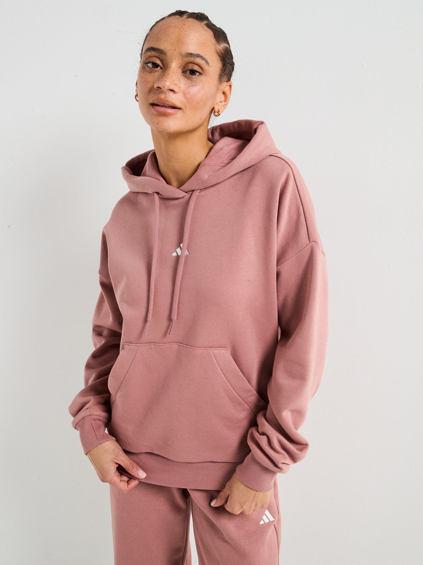  image of adidas-sportswear-womens-essentials-feel-cosy-hoodie-warm-claywhite