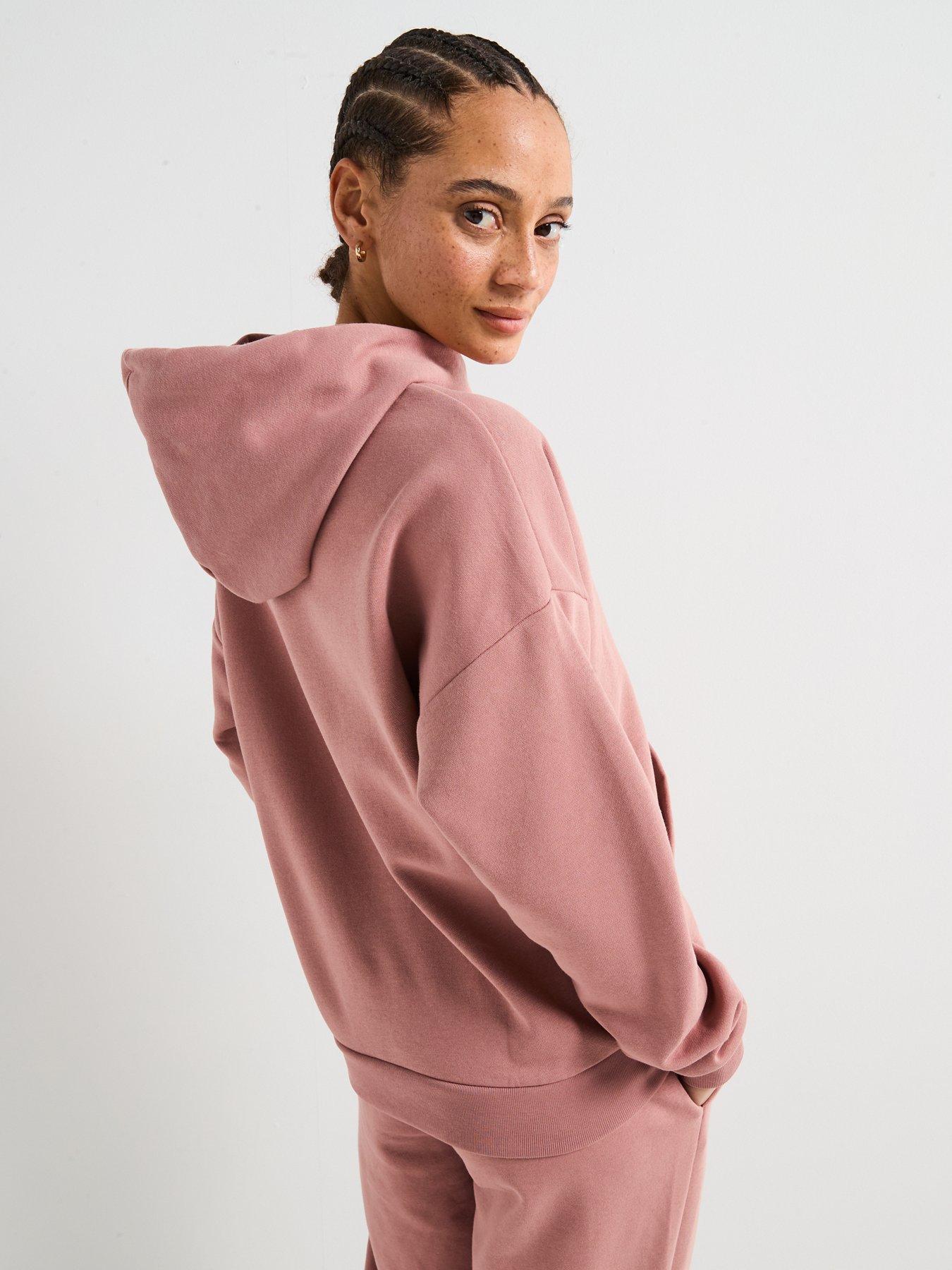  image of adidas-sportswear-womens-essentials-feel-cosy-hoodie-warm-claywhite