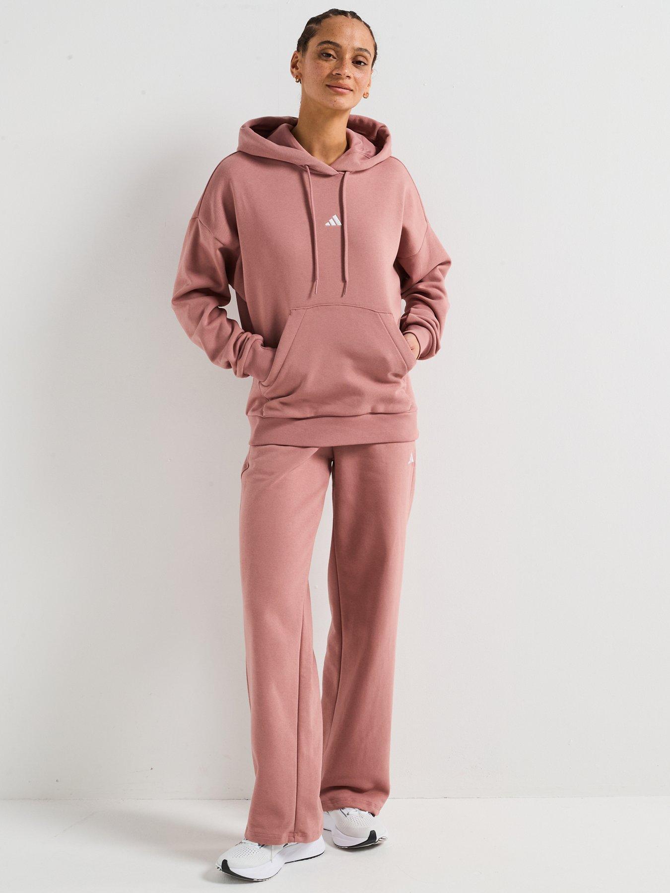  image of adidas-sportswear-womens-essentials-feel-cosy-hoodie-warm-claywhite