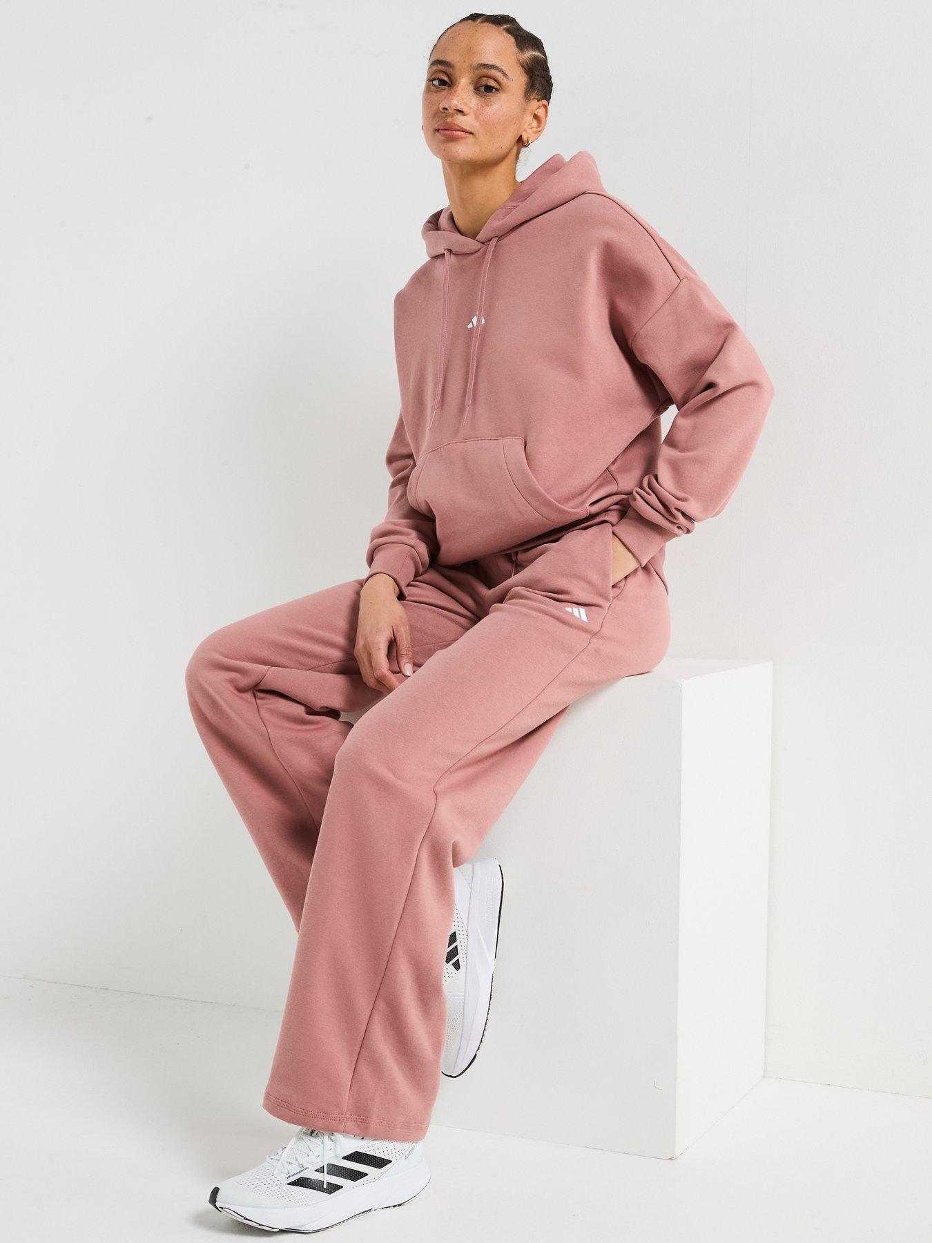  image of adidas-sportswear-womens-essentials-feel-cosy-hoodie-warm-claywhite