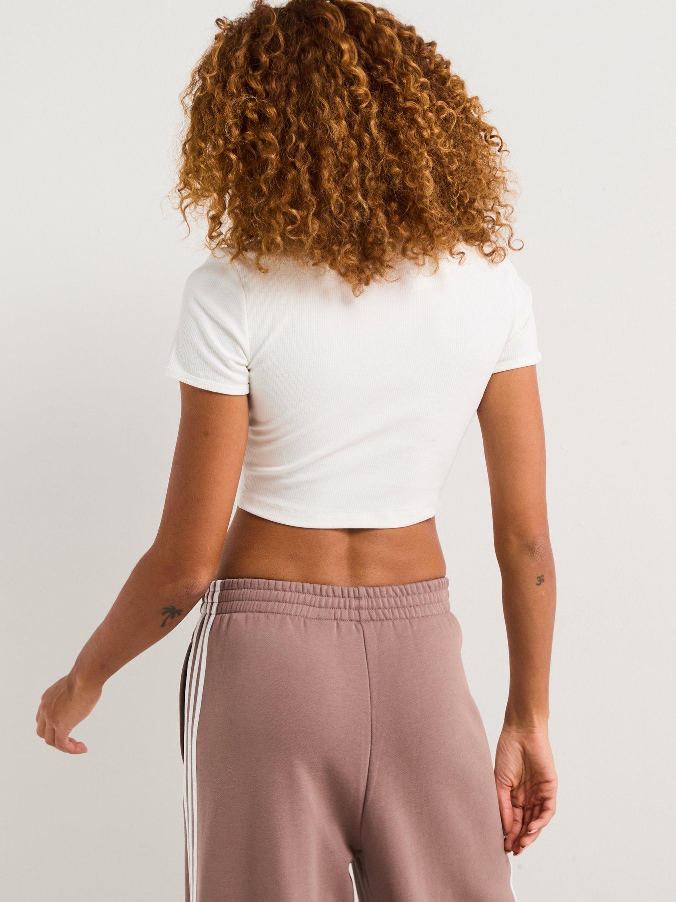  image of adidas-originals-womens-essentials-ribbed-t-shirt-white