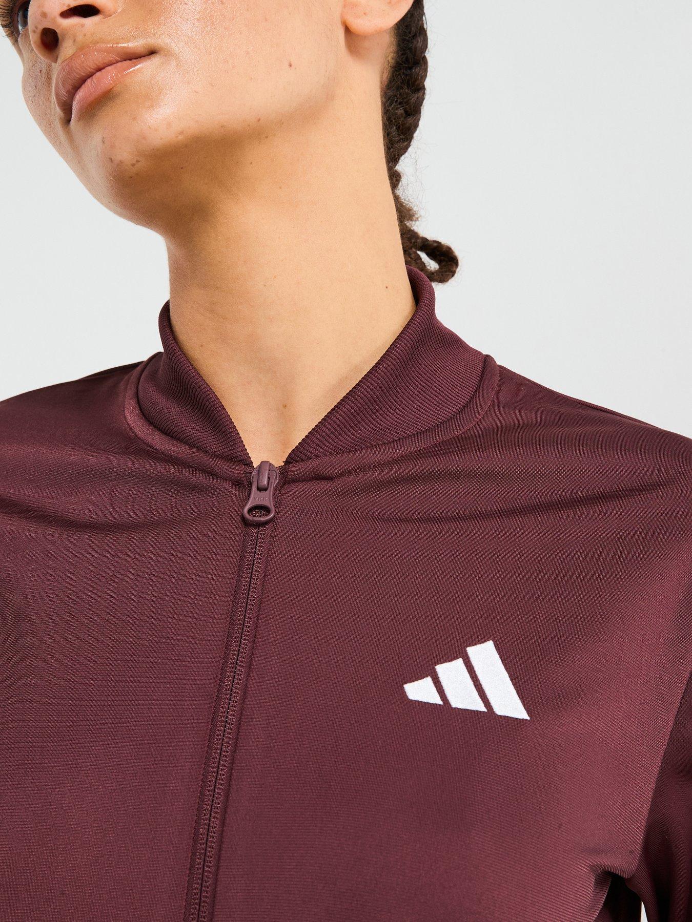  image of adidas-sportswear-womens-essentials-3-stripes-track-suit-red