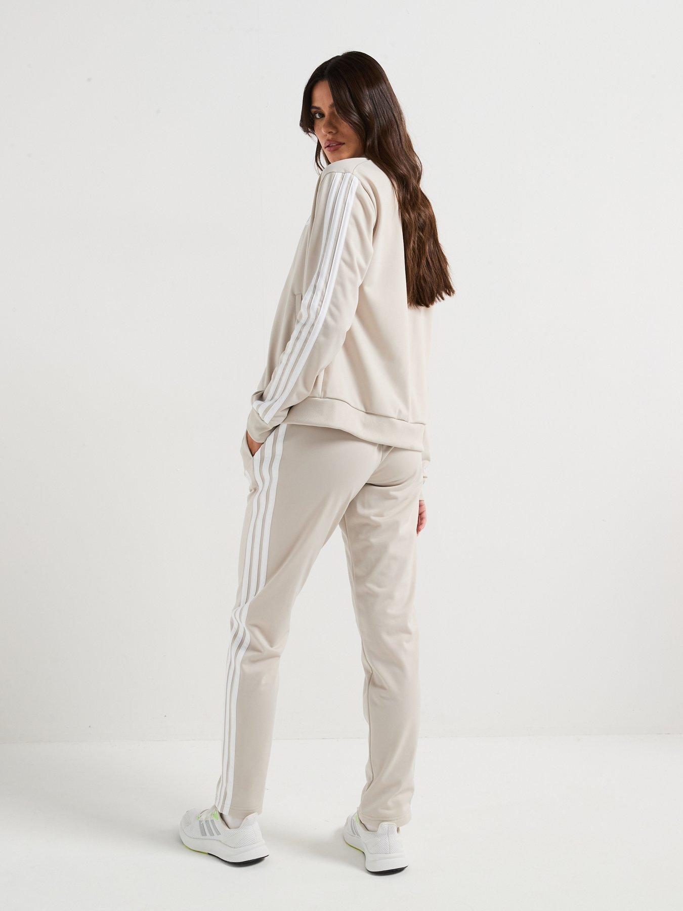  image of adidas-sportswear-womens-essentials-3-stripes-track-suit-grey