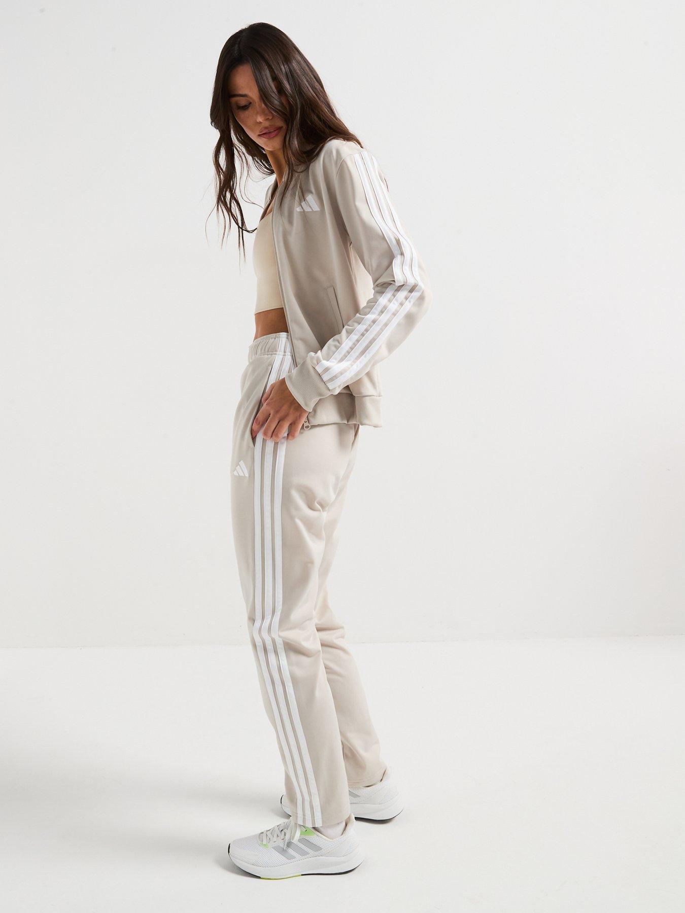  image of adidas-sportswear-womens-essentials-3-stripes-track-suit-grey