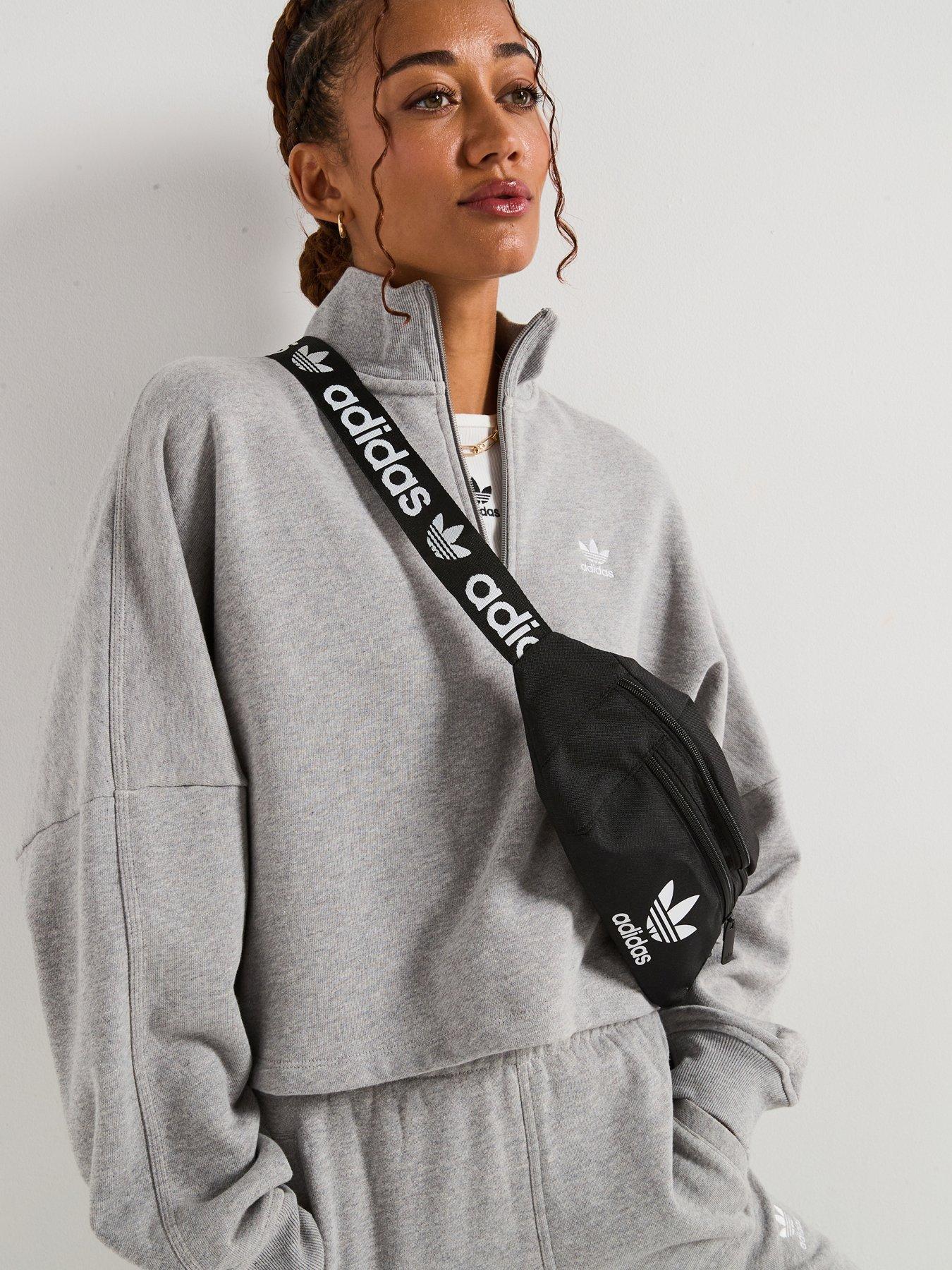 undefined Womens Essentials French Terry 1/2 Zip Sweatshirt - Grey