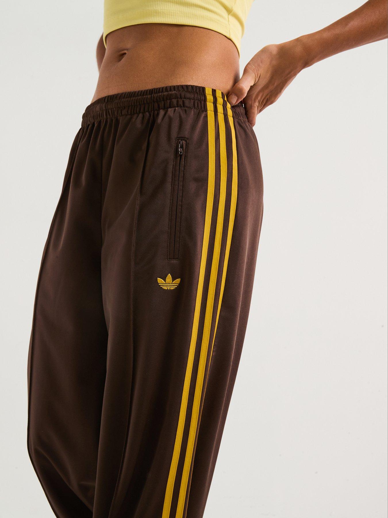 adidas Originals Womens Classic Firebird Tracksuit Bottoms Brown
