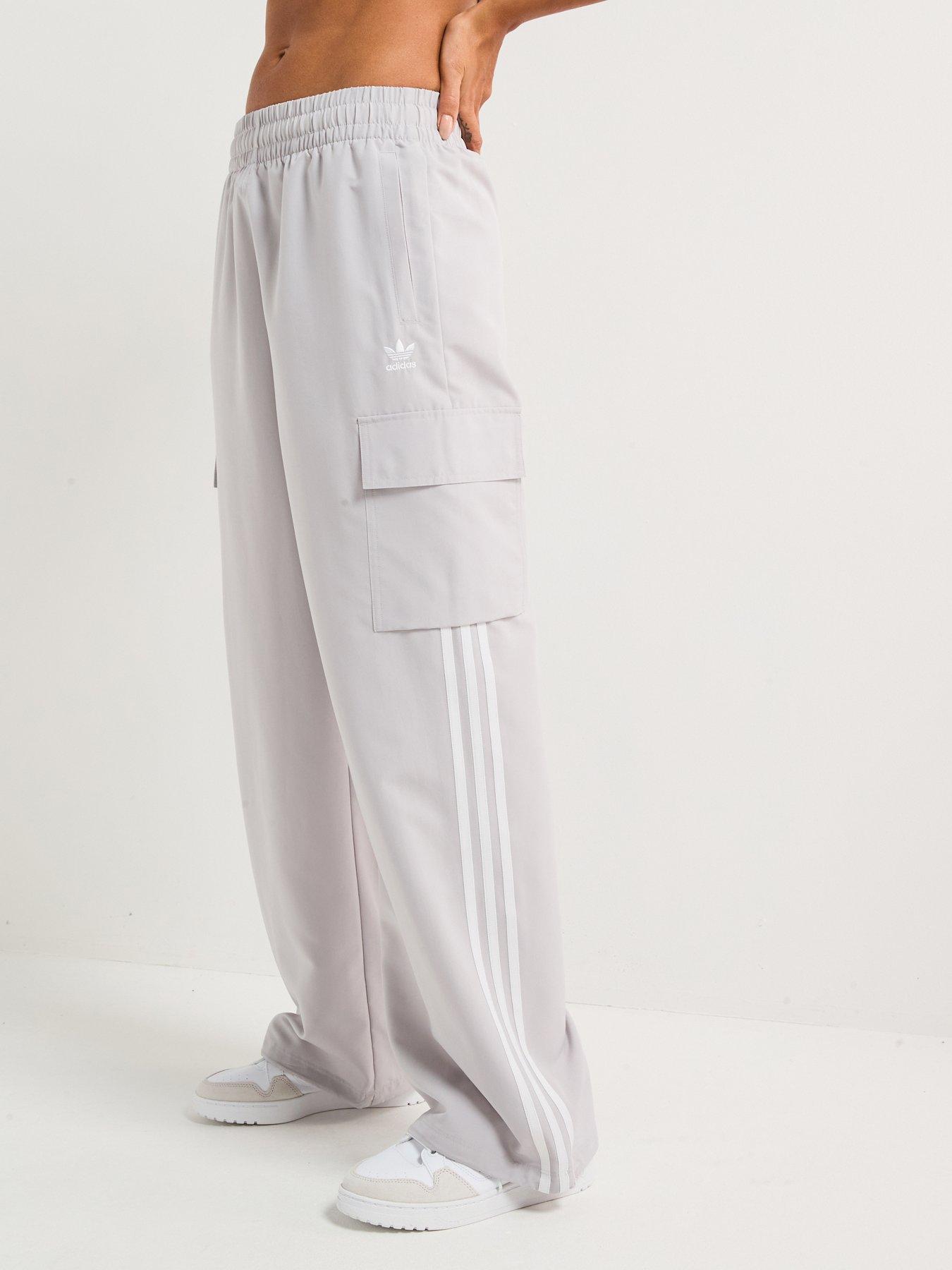adidas-originals-womens-3-stripes-cargo-tracksuit-bottoms-grey-two