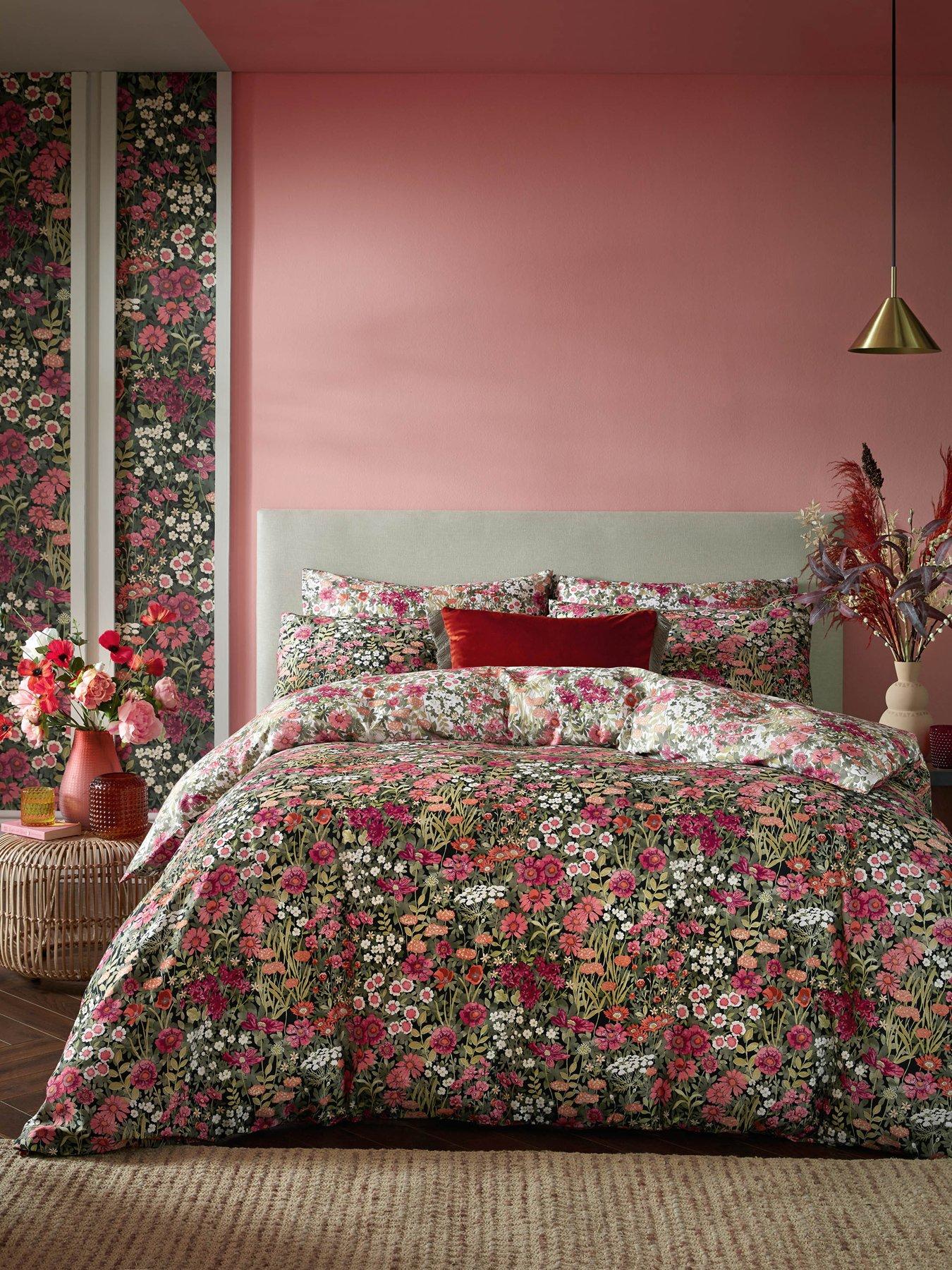 undefined Wallflower Rust Black Duvet Set