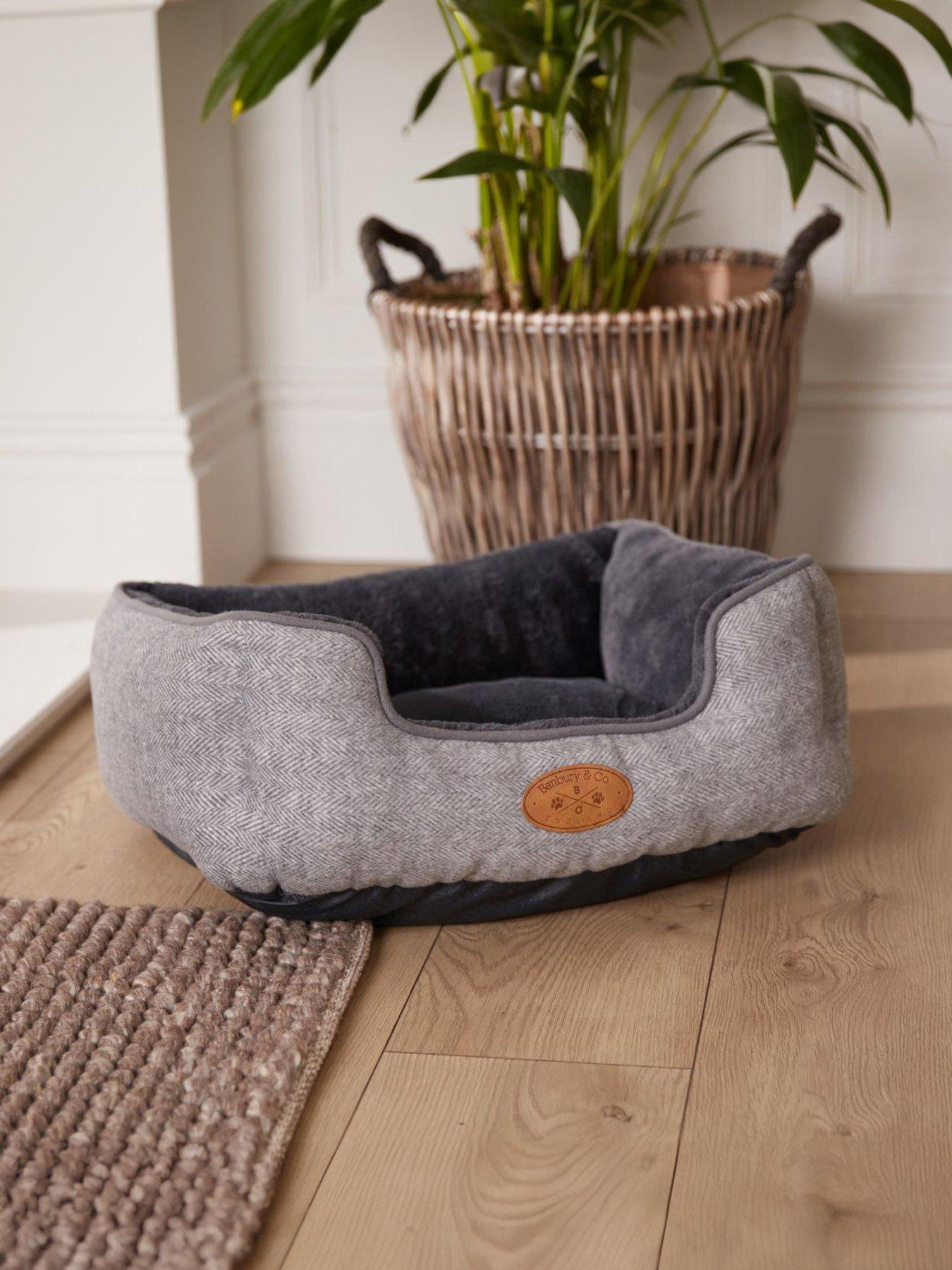 undefined Herringbone Luxury Pet Bed - Grey