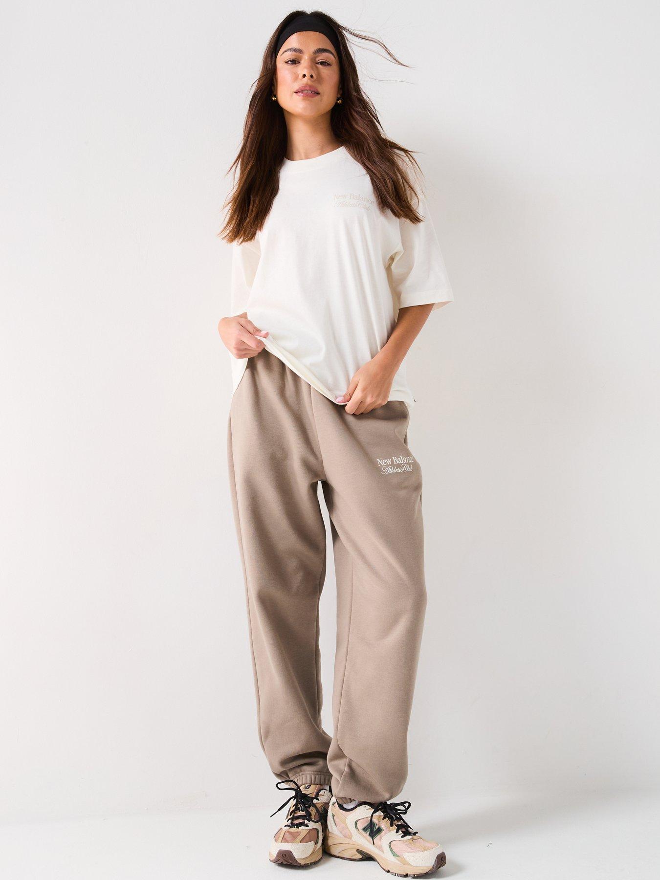  image of new-balance-womens-linear-heritage-oversized-t-shirt-white