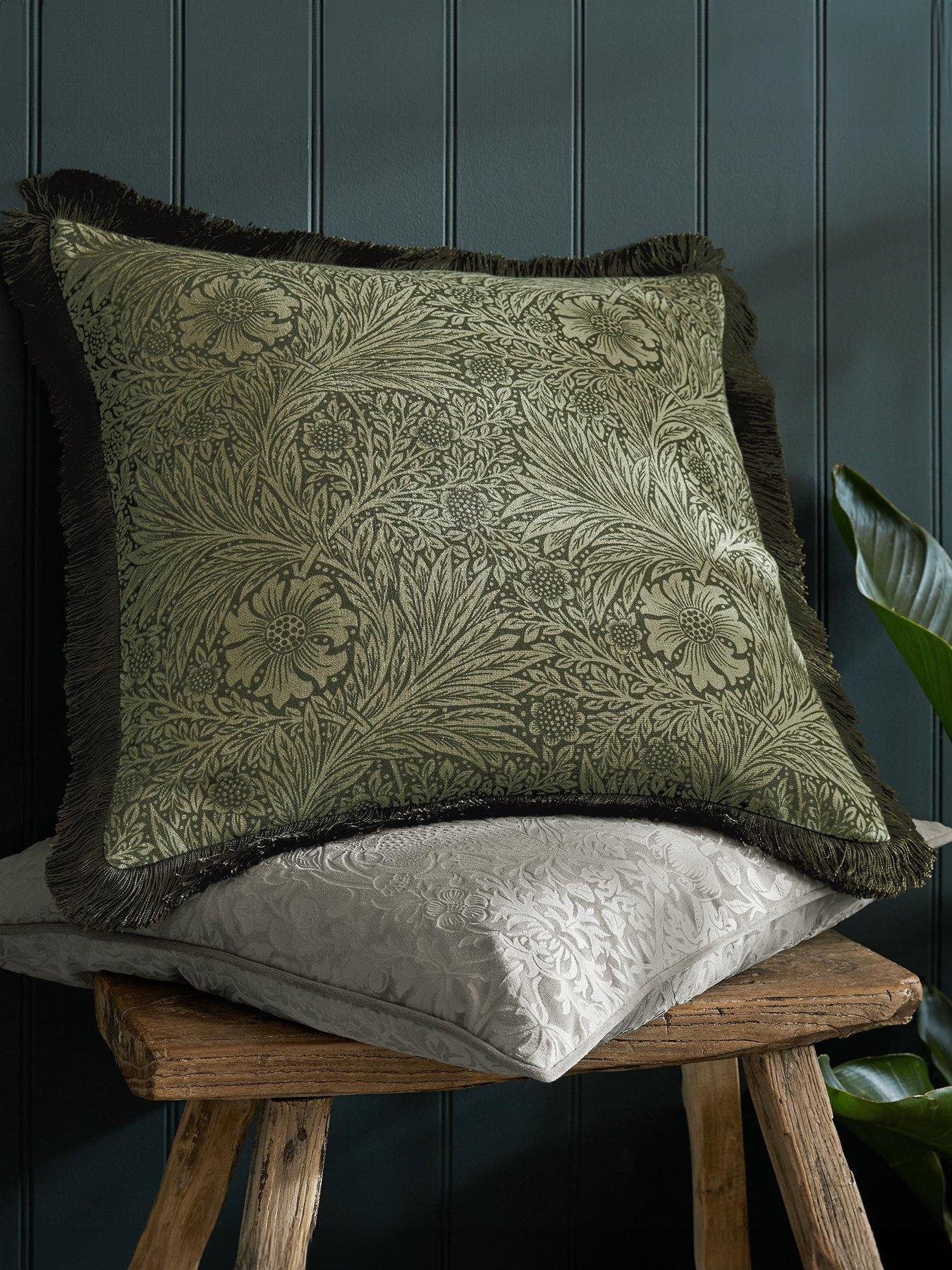 Image 1 of 4 of William Morris at Home Marigold Olive Filled Cushion
