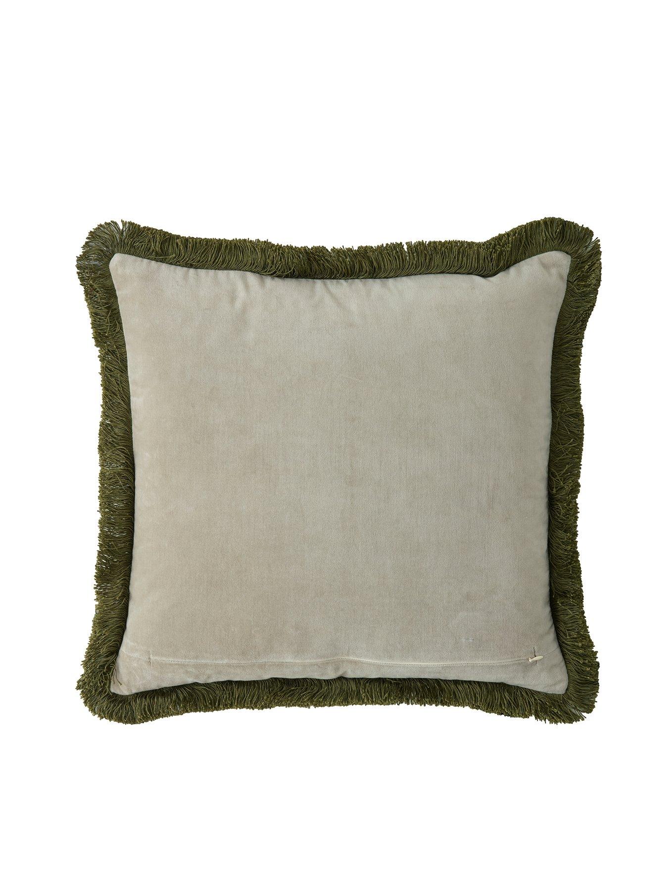 Image 3 of 4 of William Morris at Home Marigold Olive Filled Cushion