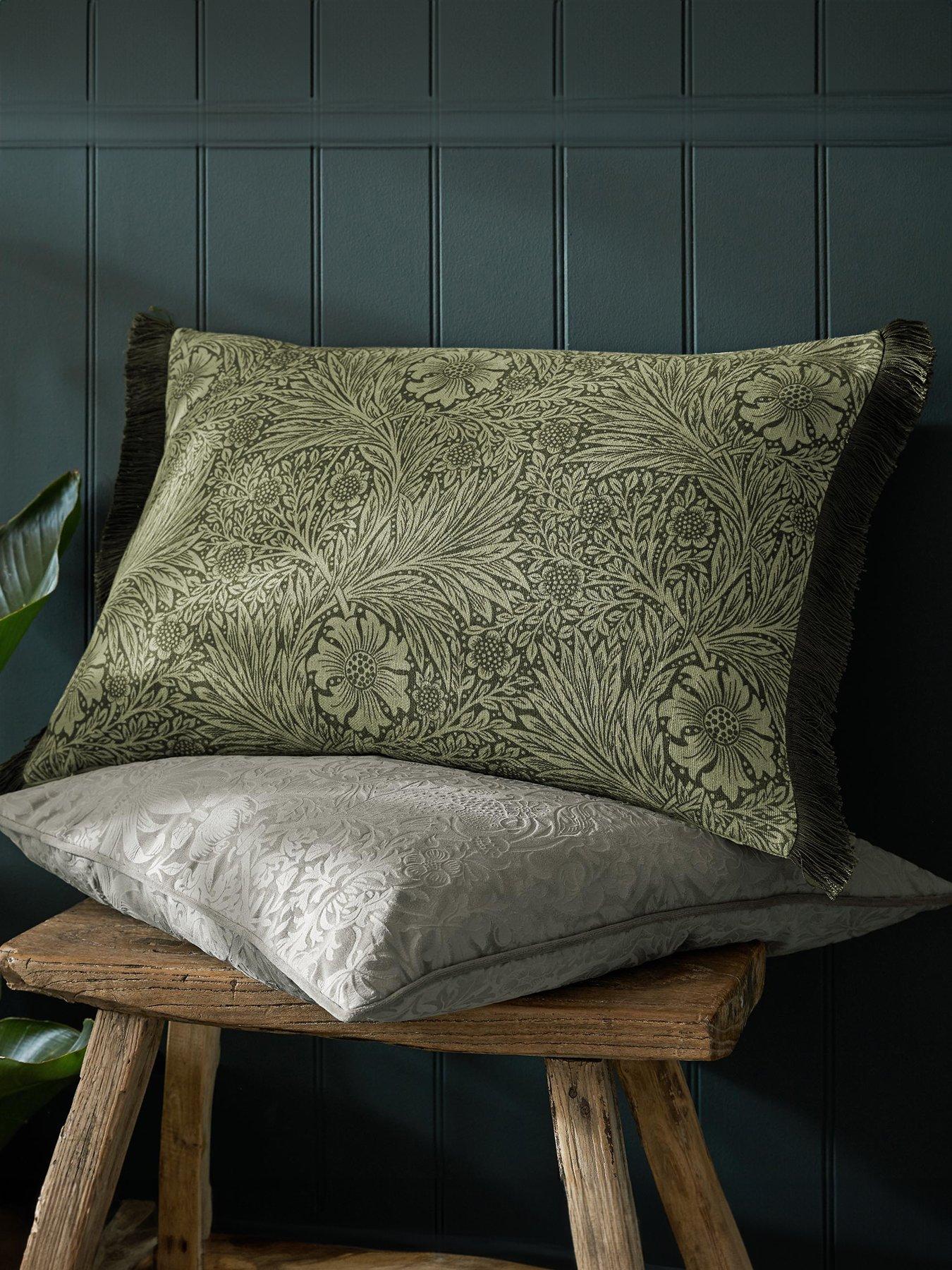 William Morris at Home Marigold Olive Filled Cushion
