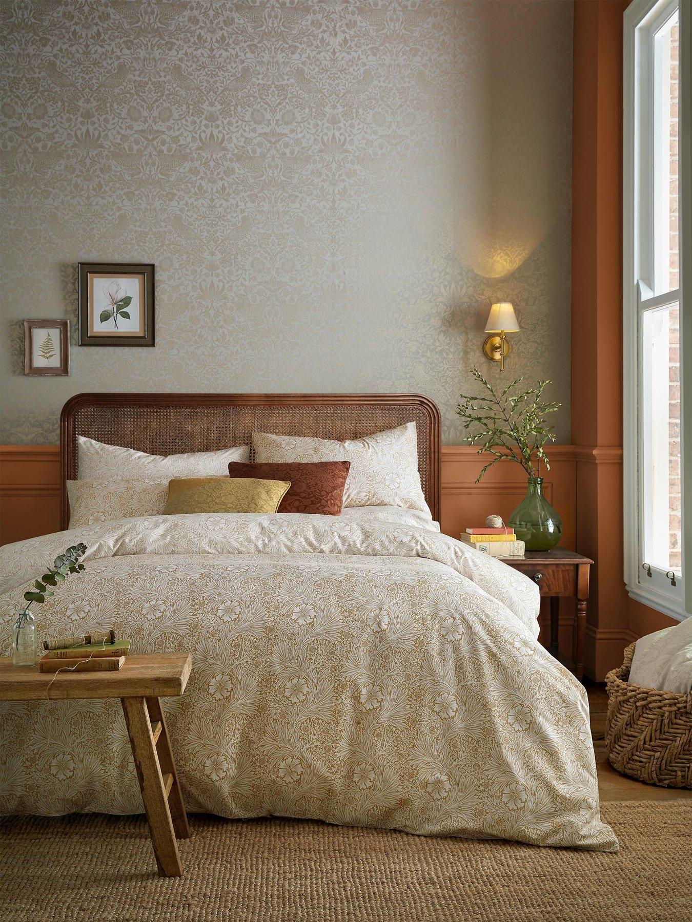 william-morris-at-home-marigold-honey-100-cotton-percale-duvet-cover-set