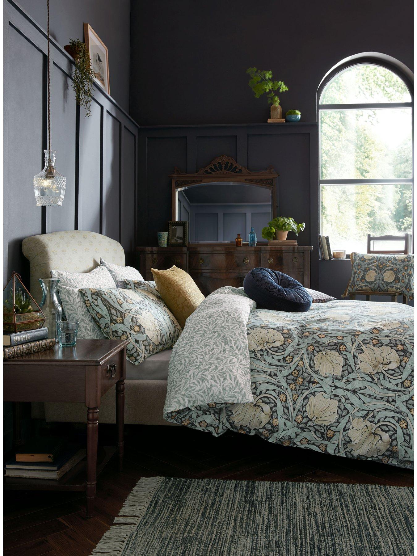william-morris-at-home-pimpernel-indigo-100-cotton-sateen-duvet-set