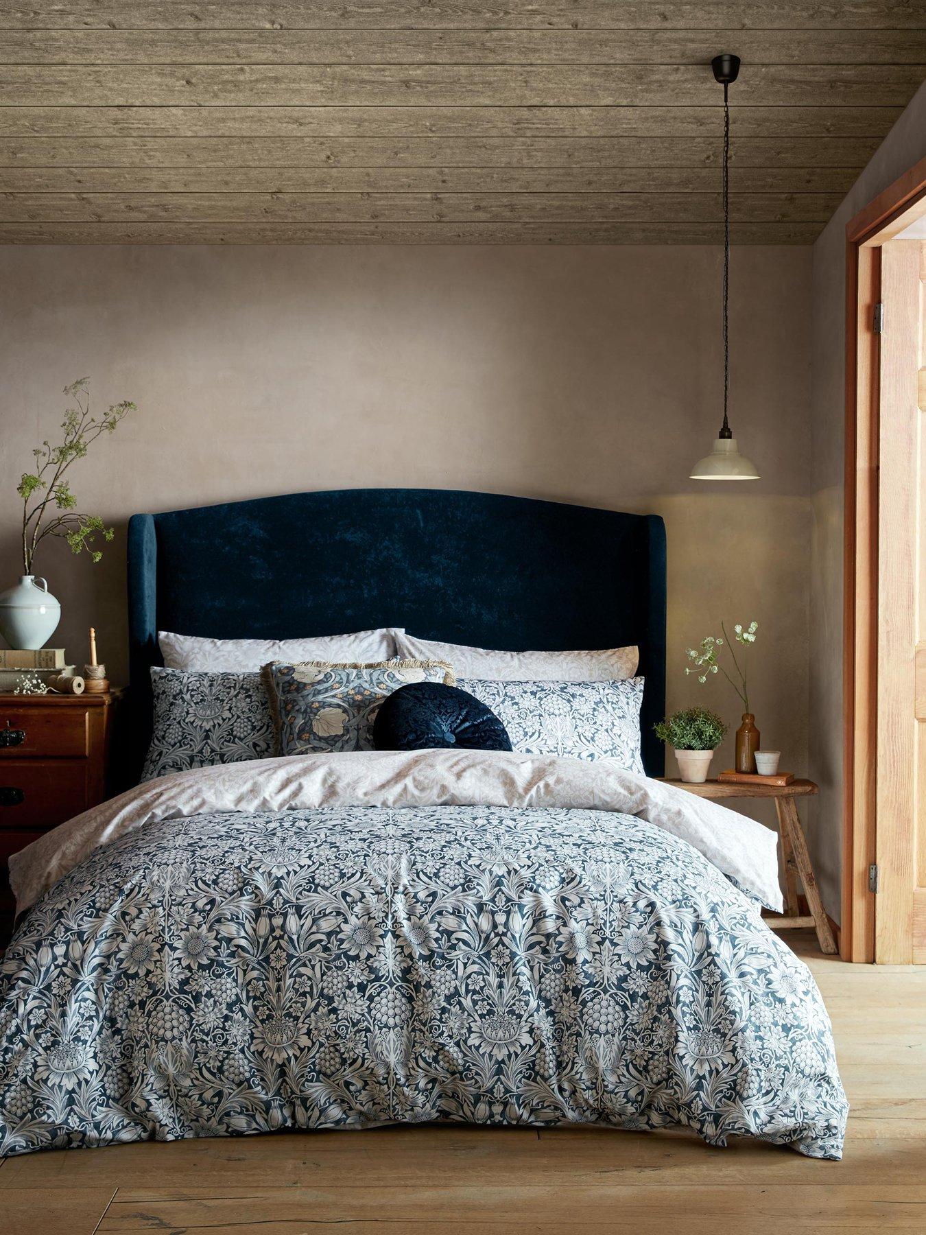 william-morris-at-home-sunflower-ink-100-cotton-percale-duvet-cover-set