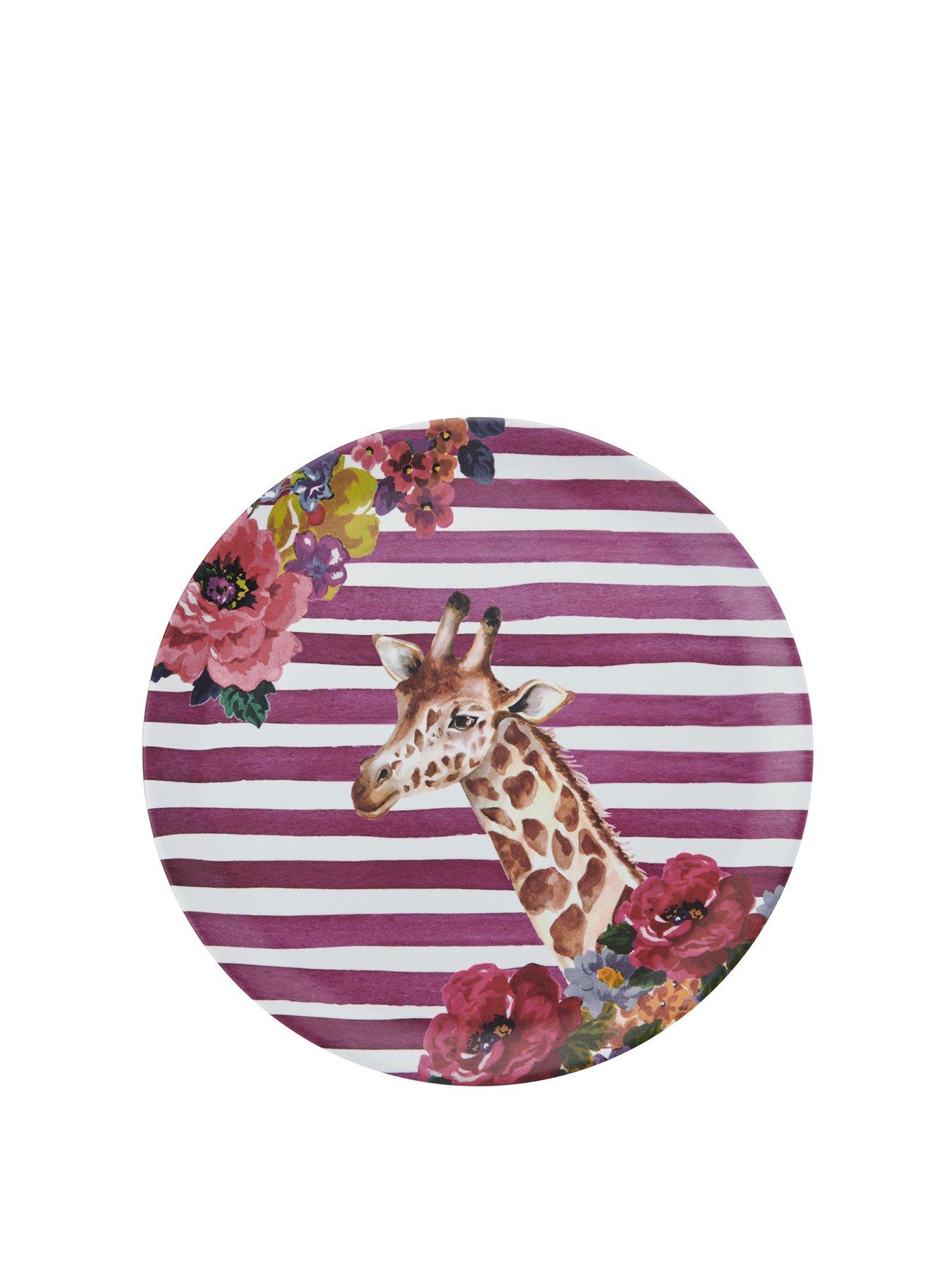  image of mikasa-wild-at-heart-melamine-36cm-round-tray-giraffe