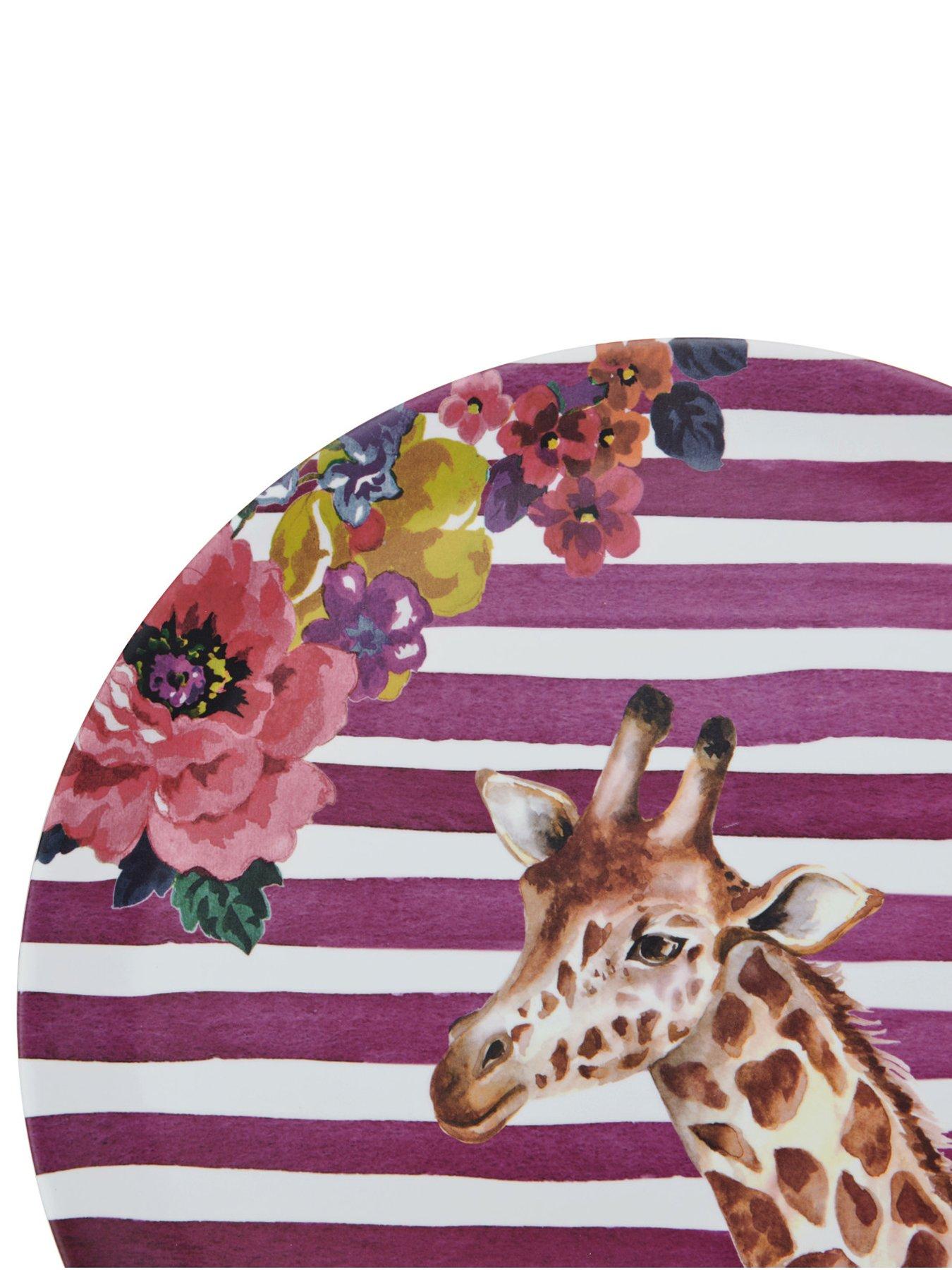  image of mikasa-wild-at-heart-melamine-36cm-round-tray-giraffe