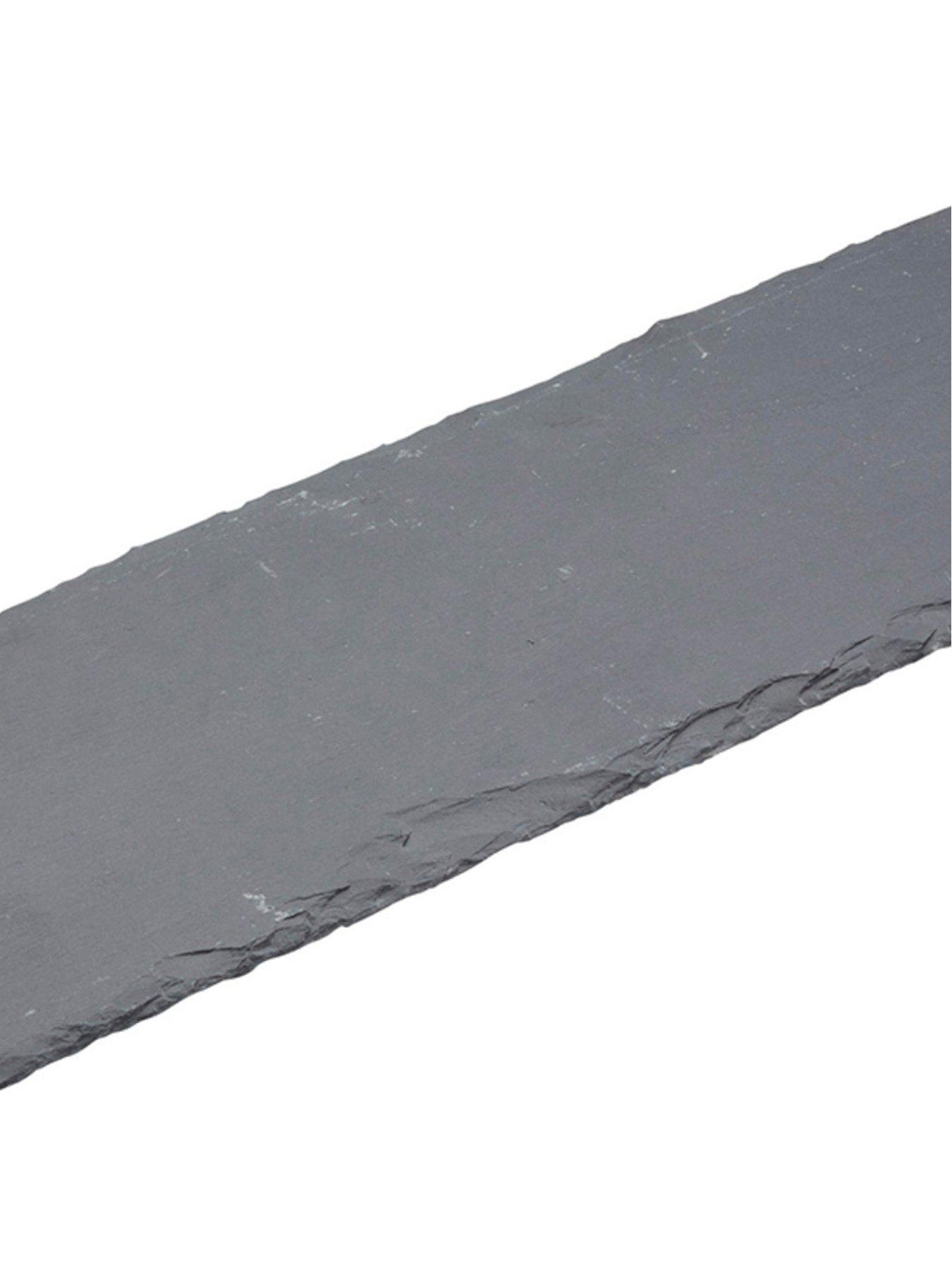  image of artesa-artes-slate-serving-platter-with-copper-coloured-handles-60cm-x-15cm
