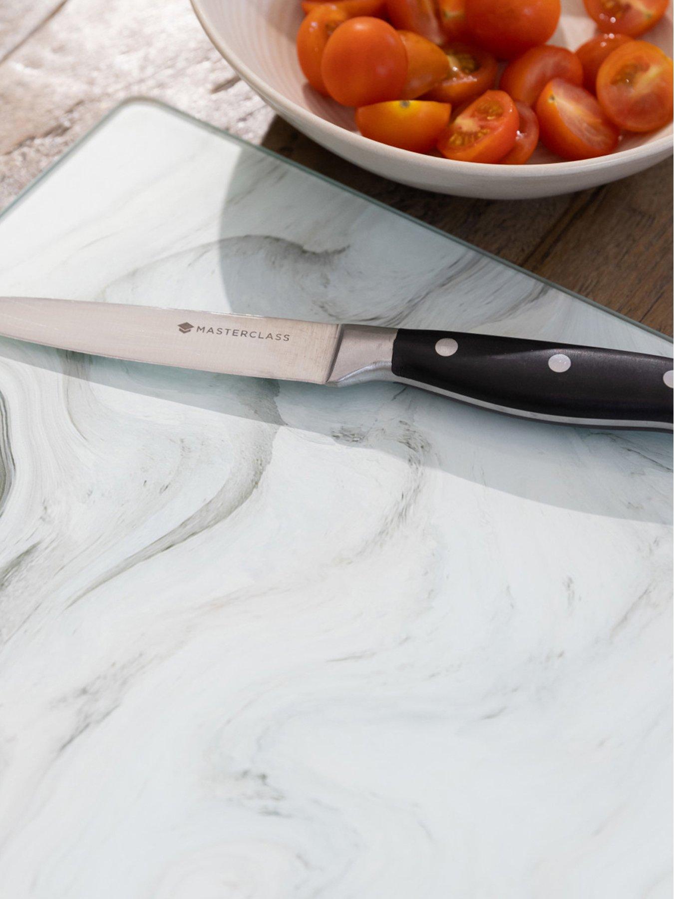 Image 4 of 6 of Creative Tops Premium Glass Worktop Protector, White Marble and Wood Design