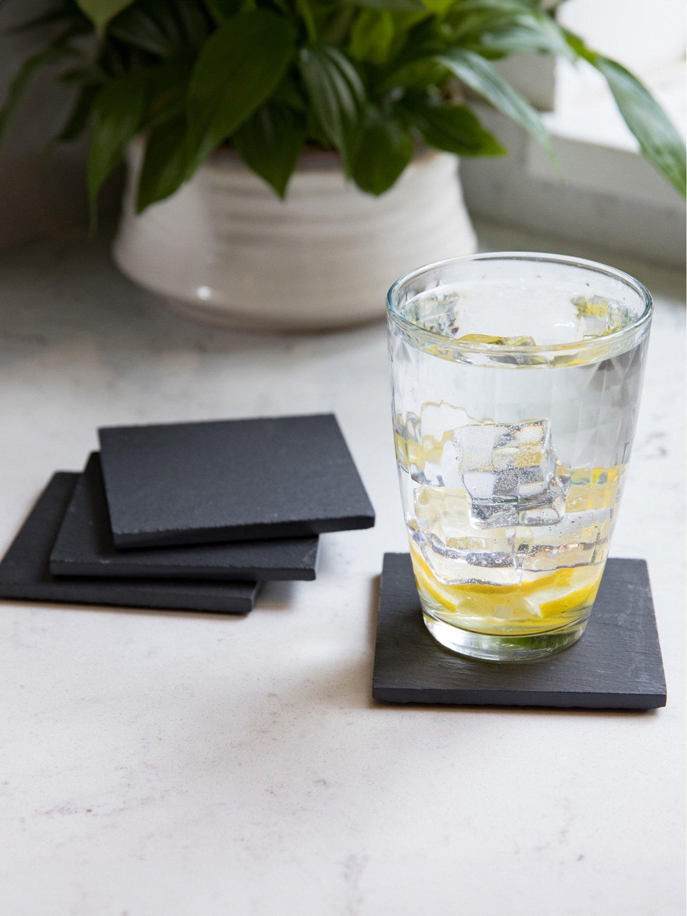  image of creative-tops-naturals-pack-of-4-slate-coasters-10cm